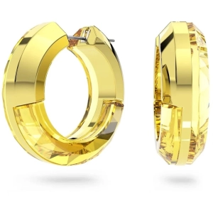 Swarovski Women's Hoop Earrings - Lucent Yellow Gold Aluminum, Crystals | 5633435
