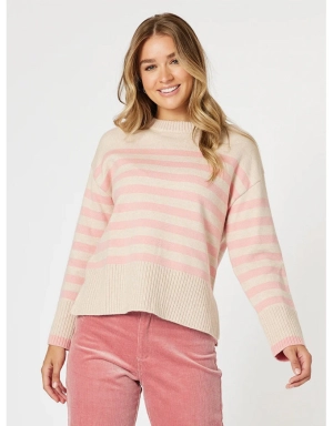 Tempo Stripe Knit Blush/Natural
