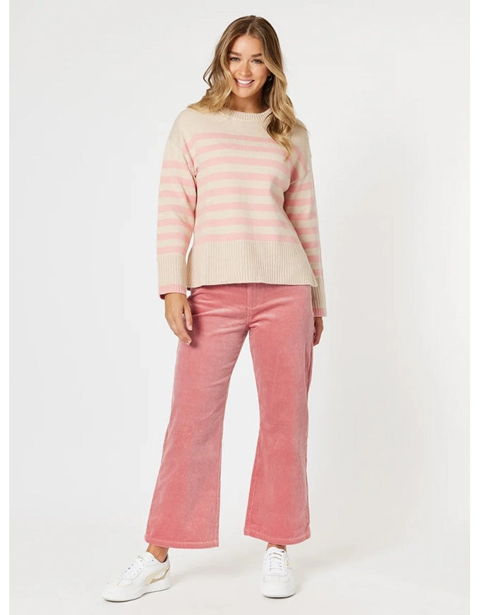 Tempo Stripe Knit Blush/Natural