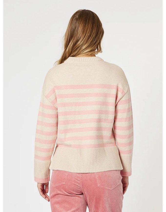 Tempo Stripe Knit Blush/Natural