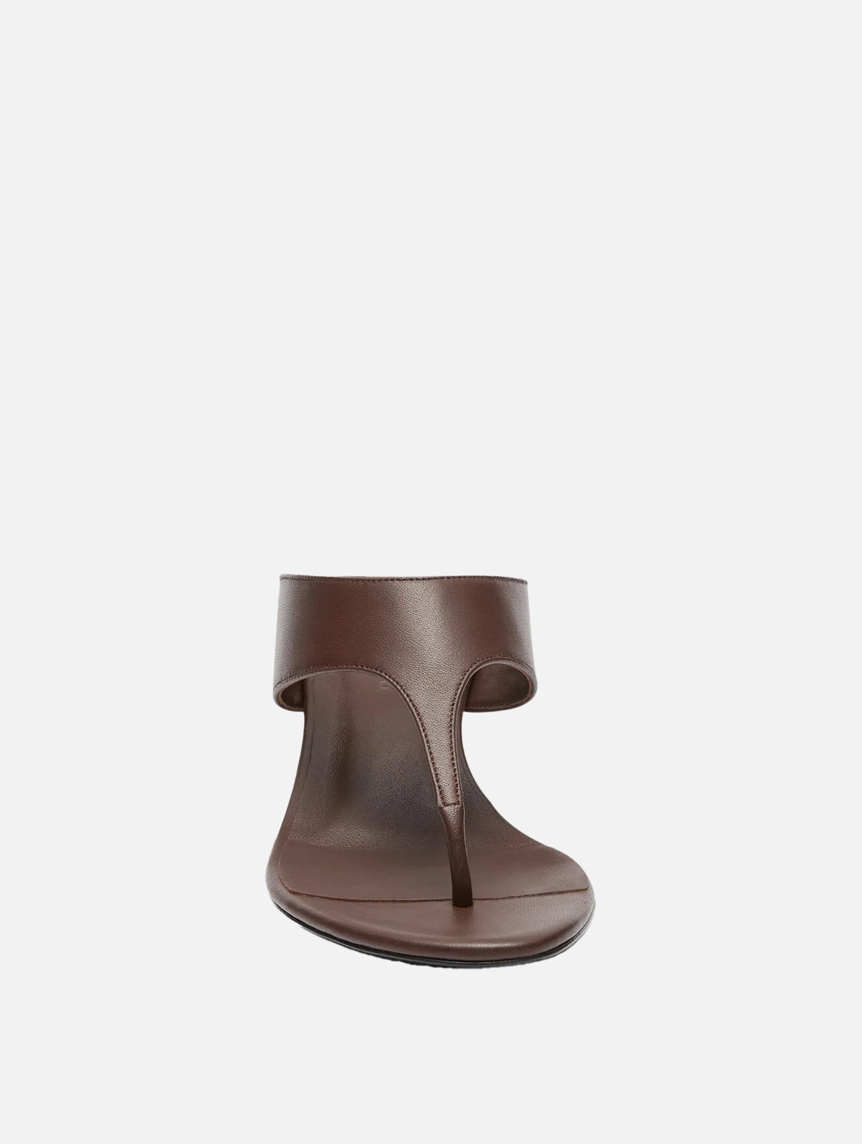 Thong Leather Sandals in Brown