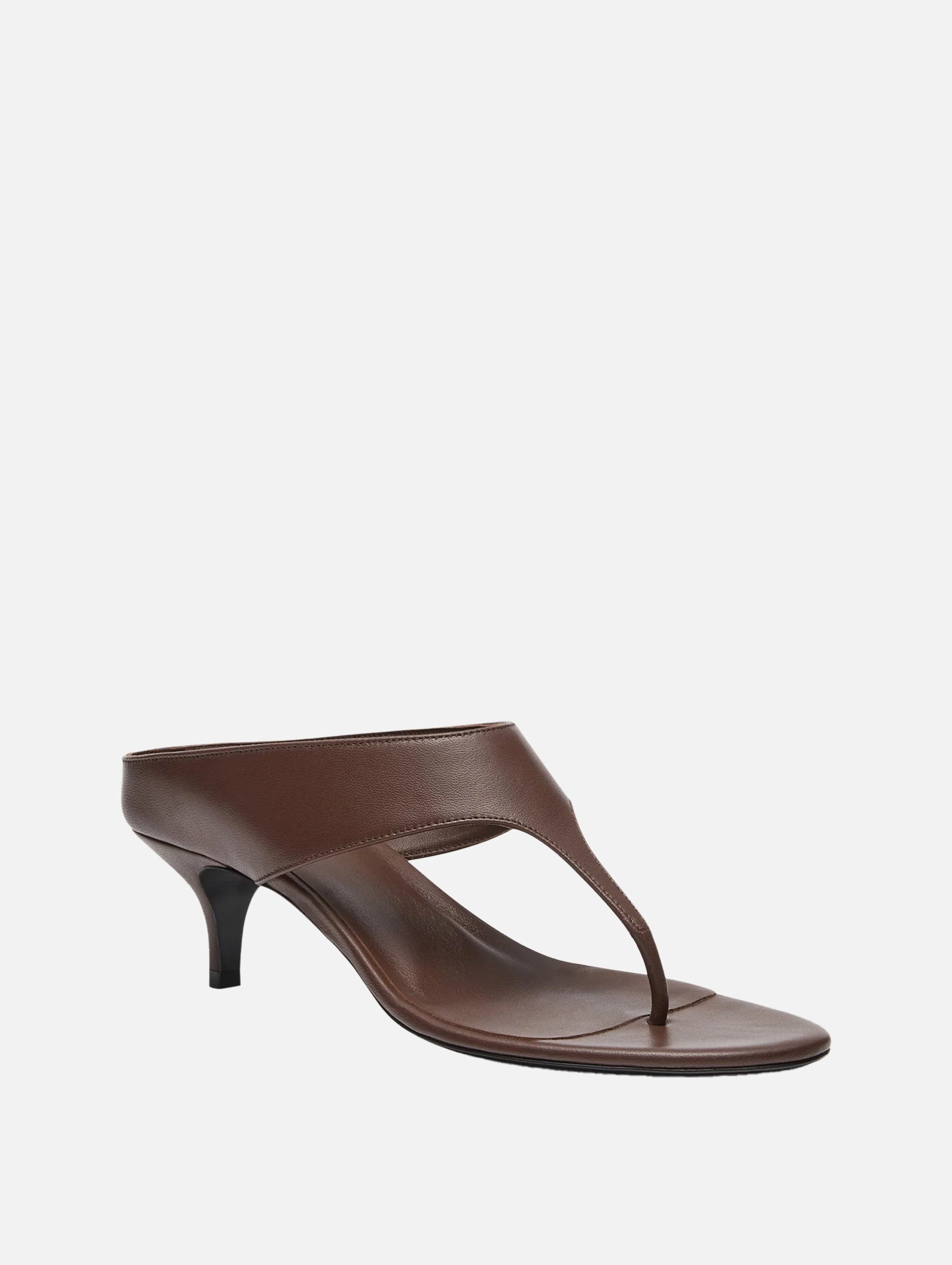 Thong Leather Sandals in Brown