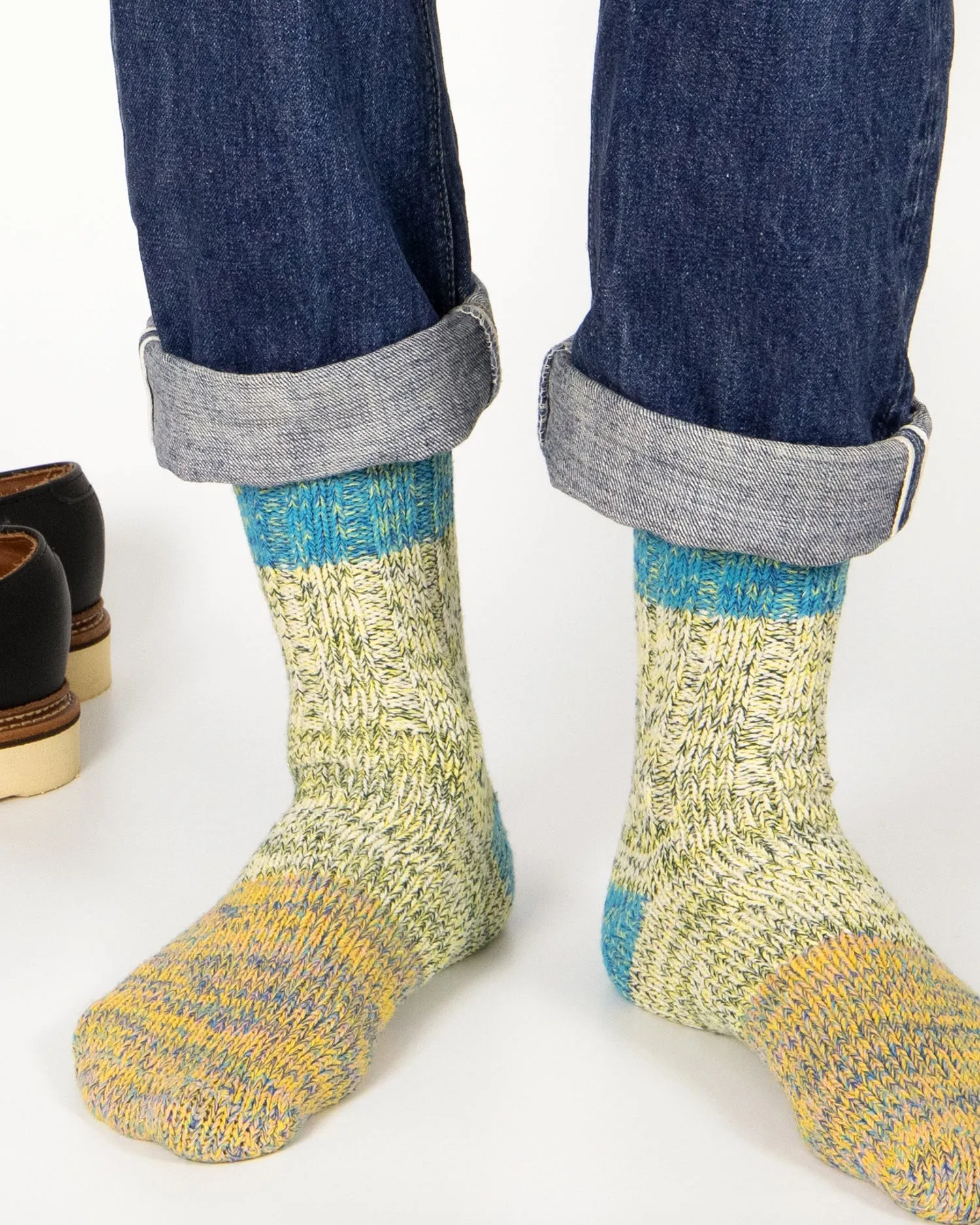 Thunders Love Charlie Collection Socks - Light Blue / Yellow