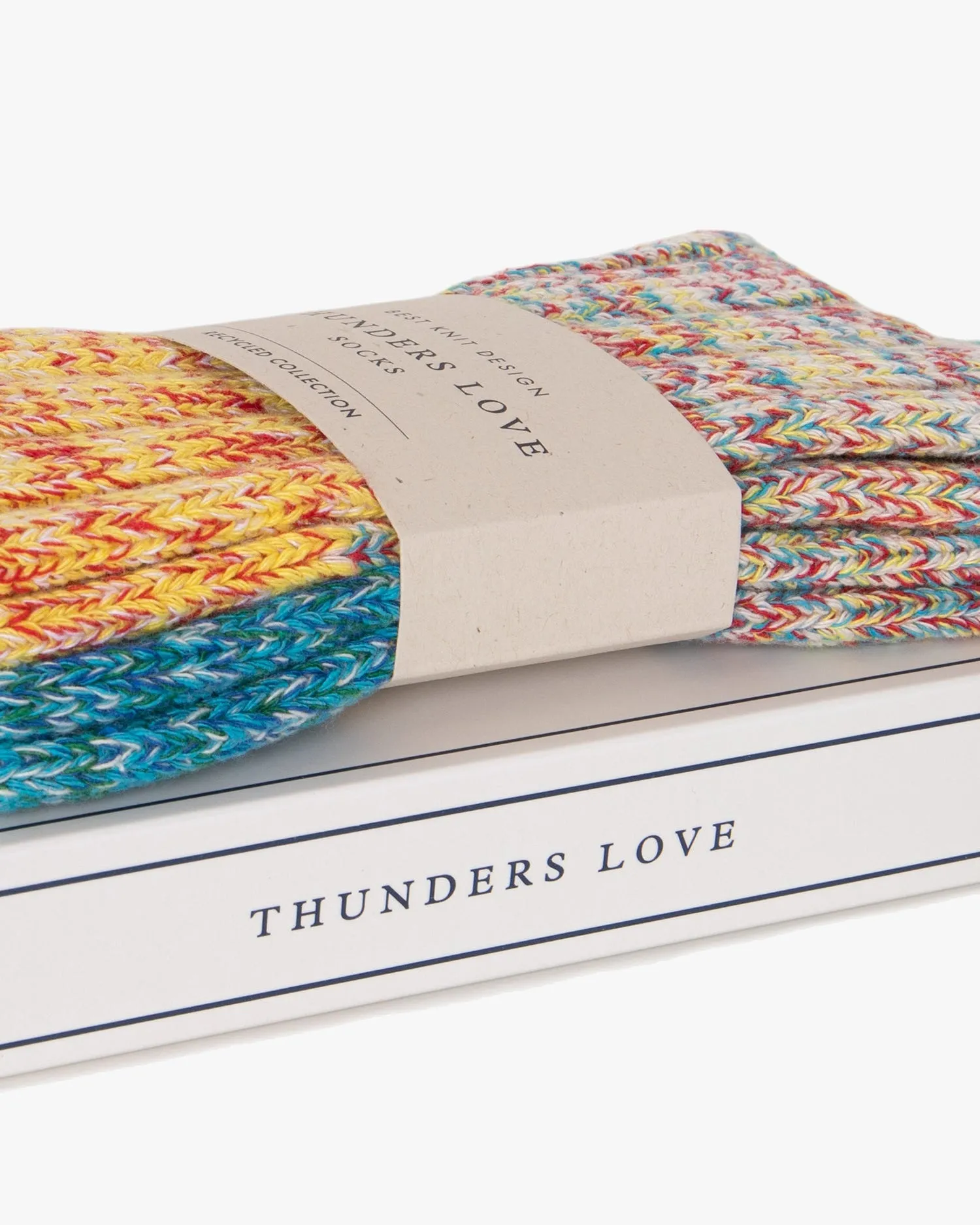 Thunders Love Charlie Collection Socks - Strange Blue / Yellow Mix