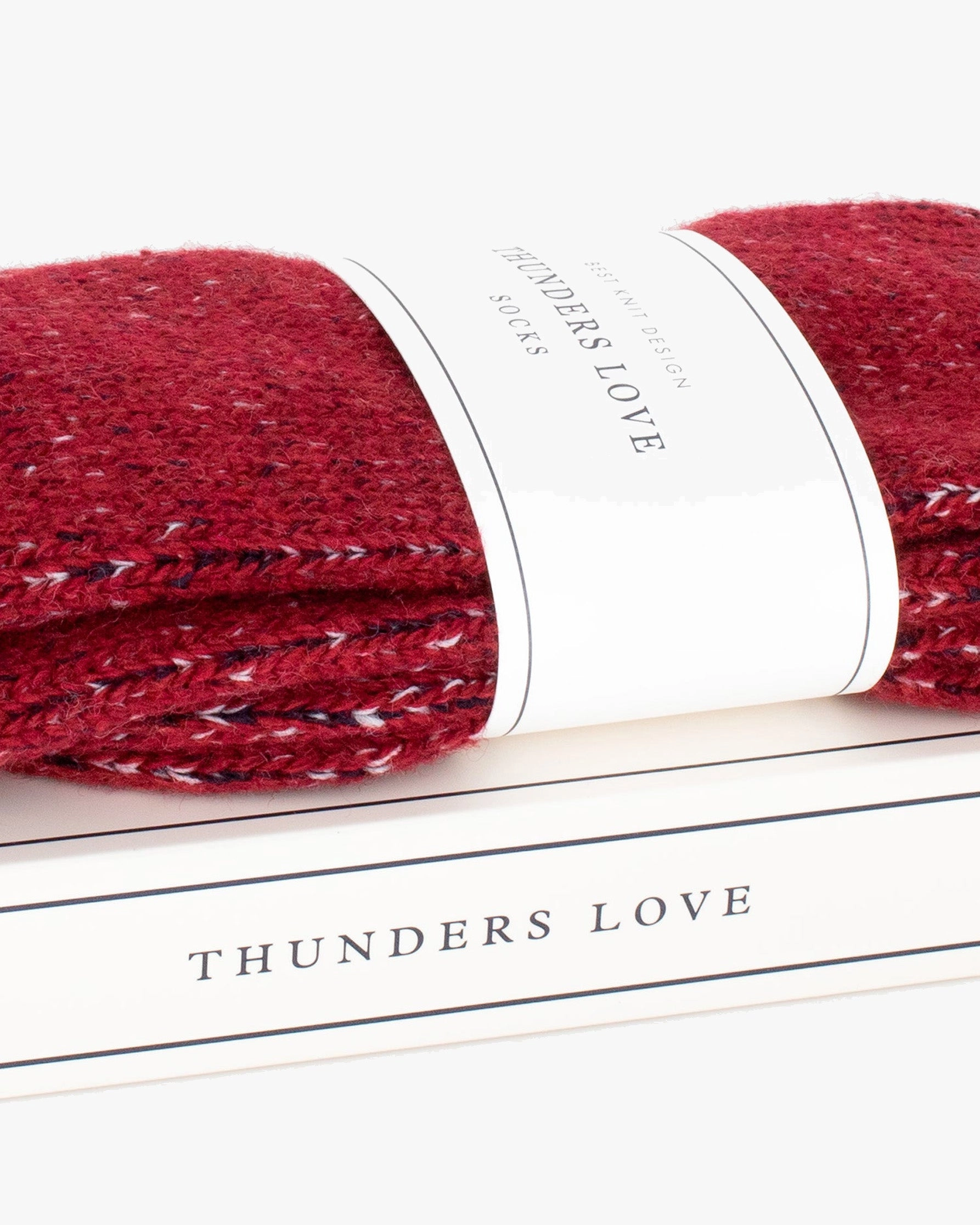 Thunders Love Wool Collection Recycled Socks - Burgundy