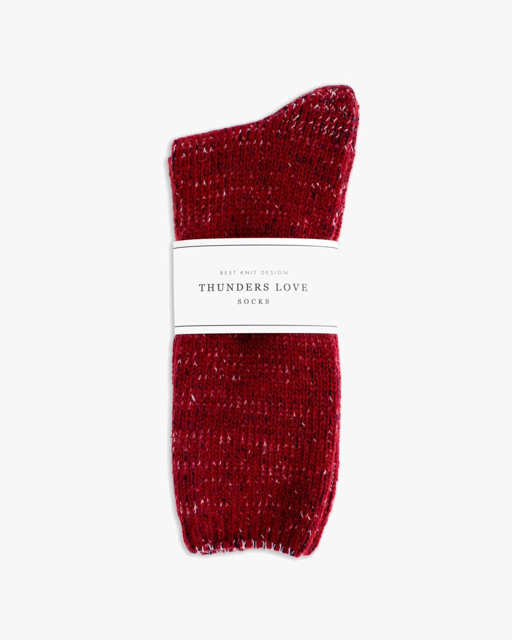Thunders Love Wool Collection Recycled Socks - Burgundy