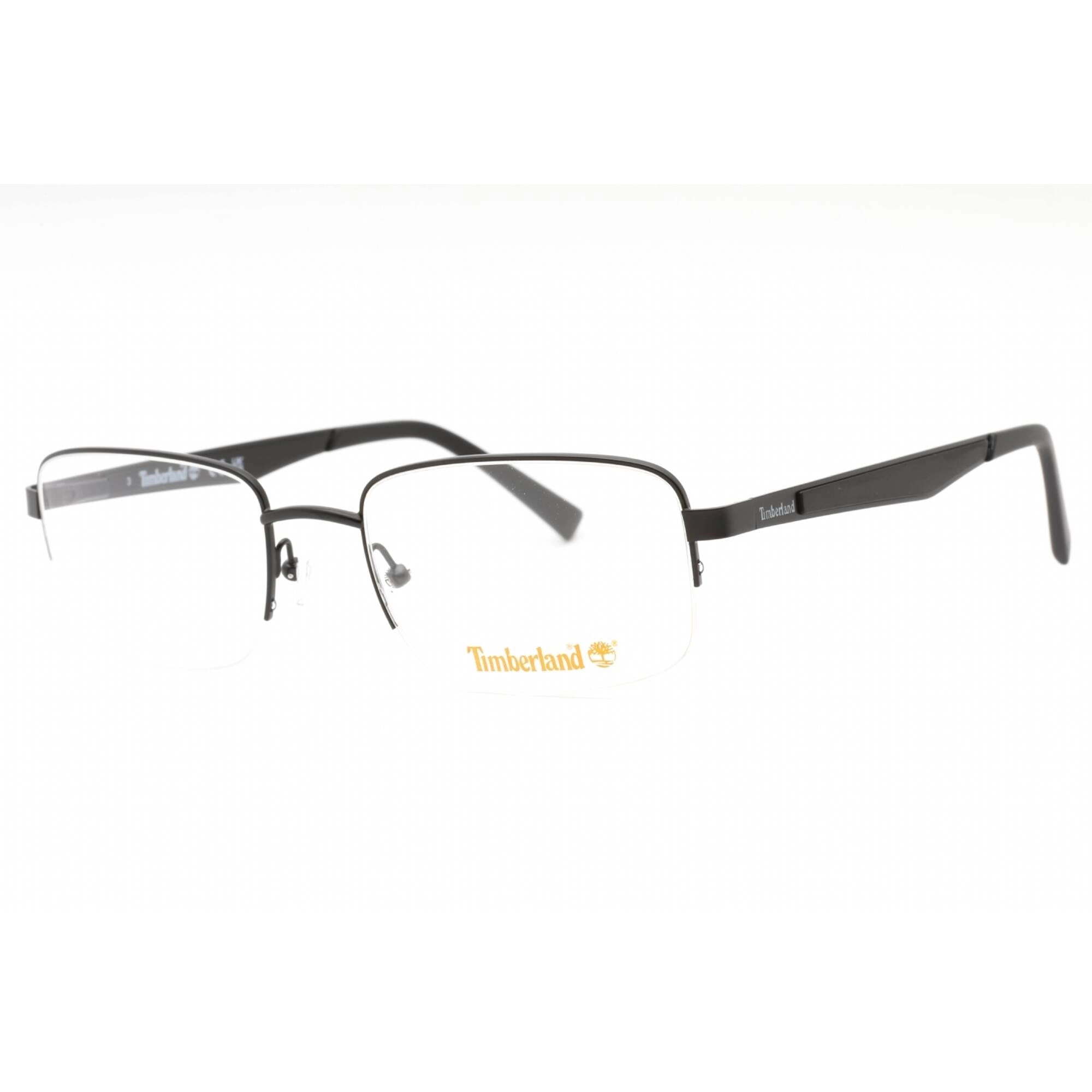 Timberland Men's Eyeglasses - Matte Black Metal Rectangular 56mm Frame | TB1787 002