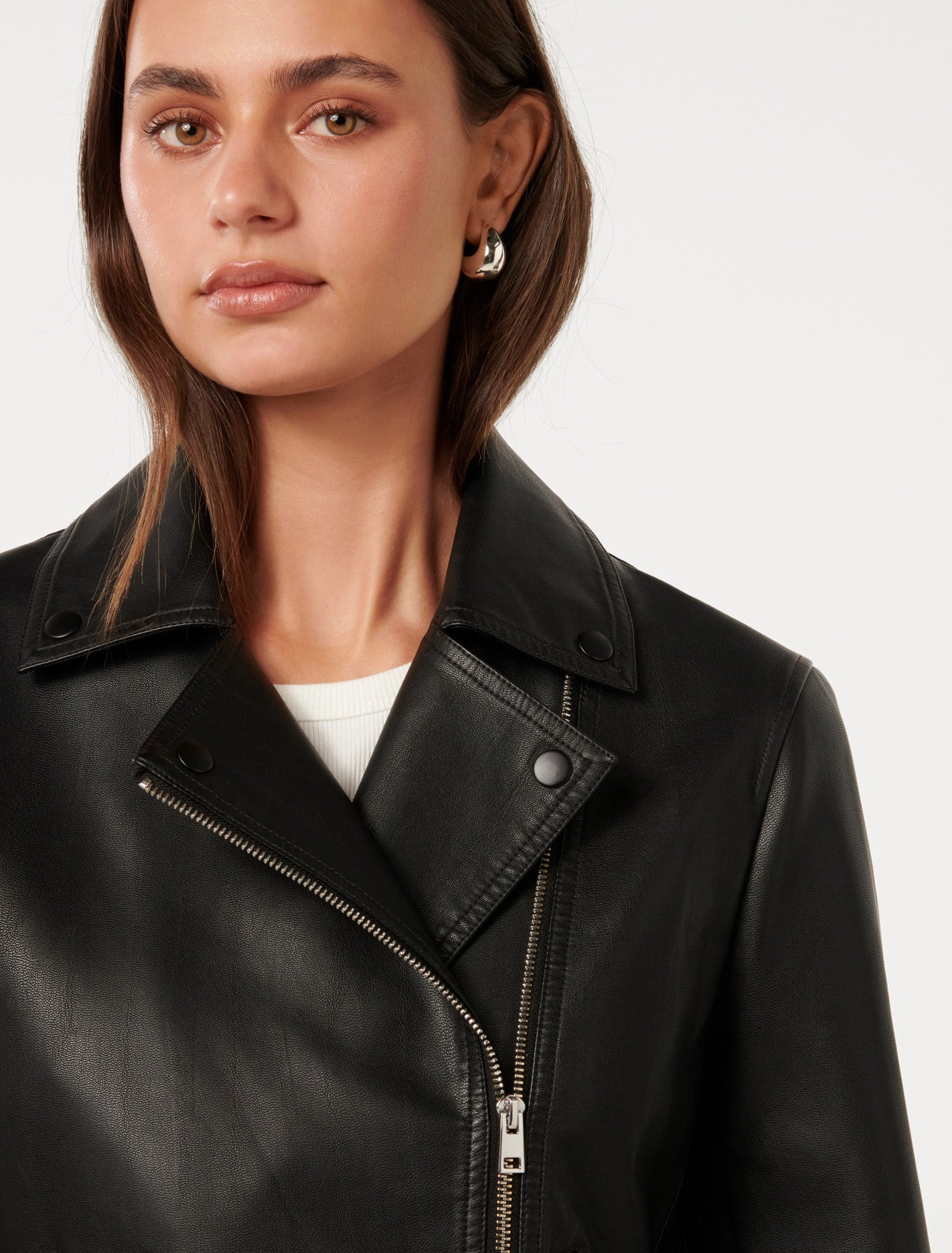 Tina Faux Leather Biker Jacket