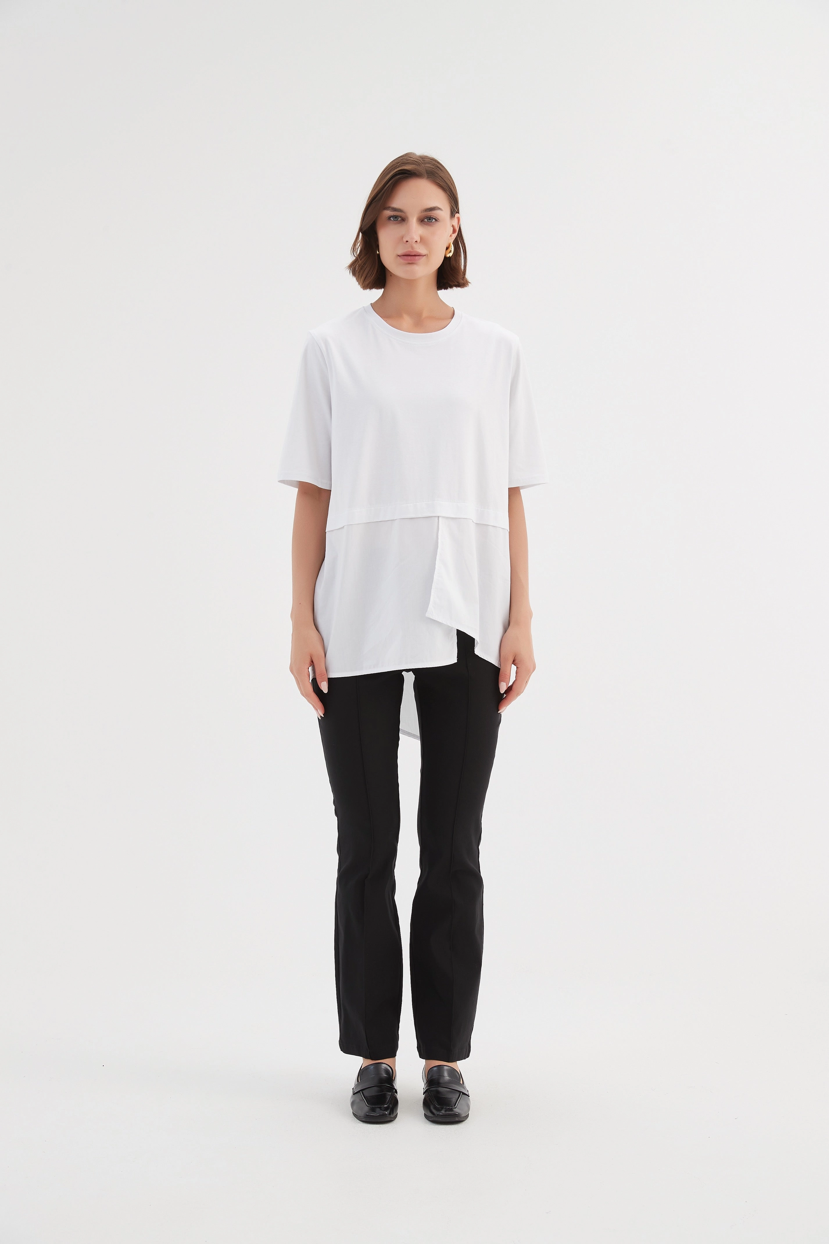Tirelli Split Back Combi Tee White