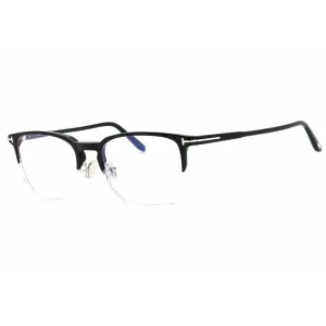 Tom Ford Men's Eyeglasses - Black/Crystal Acetate Square Full Rim Frame | FT5699-B 005