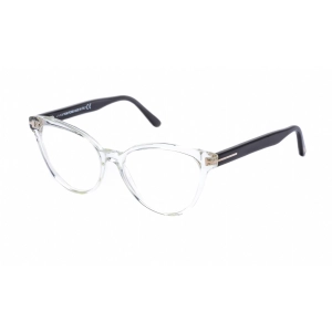 Tom Ford Men's Eyeglasses - Full Rim Crystal/Black Cat Eye Shape Frame | FT5639-B 026