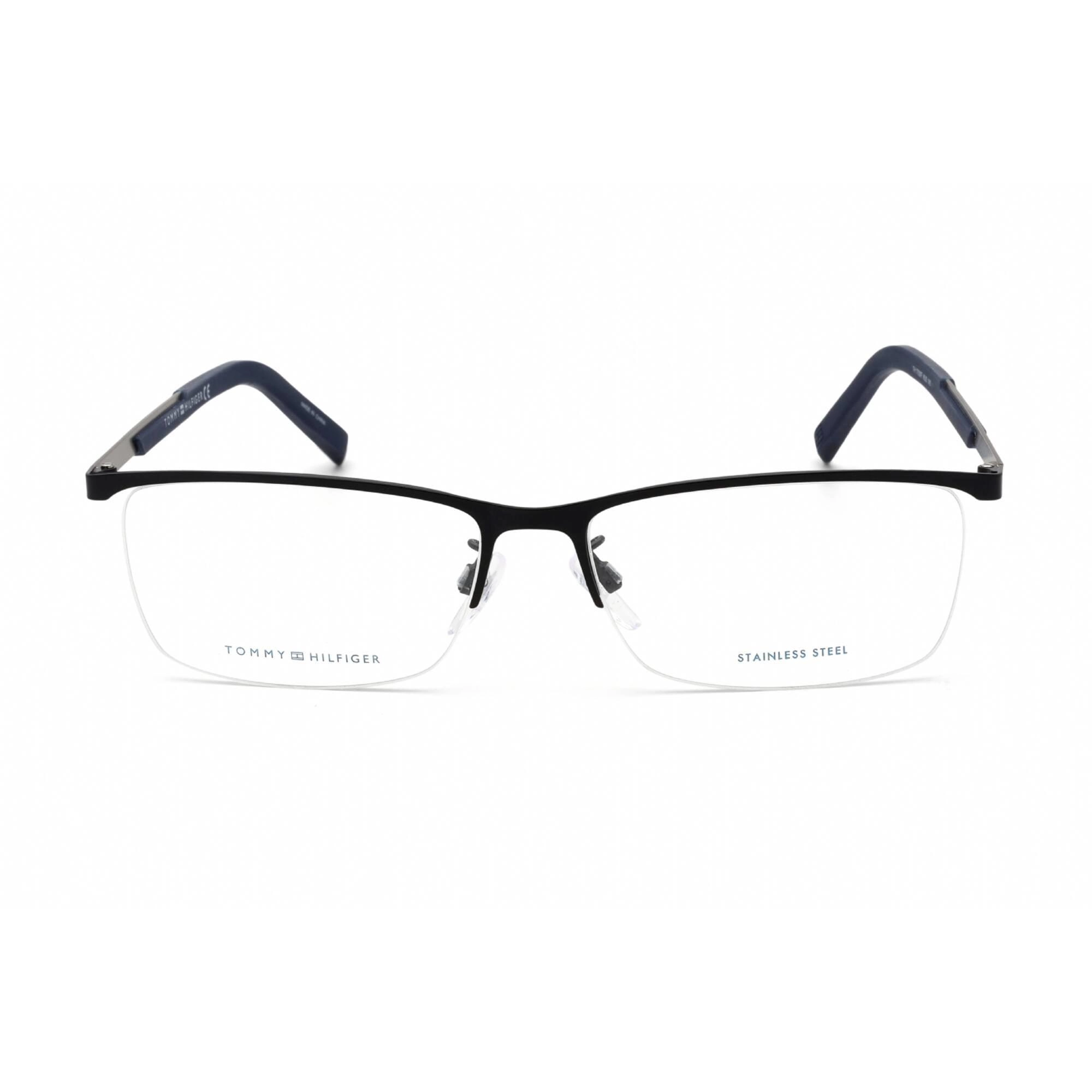 Tommy Hilfiger Men's Eyeglasses - Blue Stainless Steel Rectangular | TH 1700/F 0KU0 00