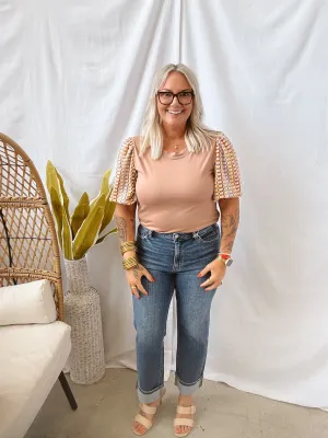 Truffle Top with Fun Sleeve Detail