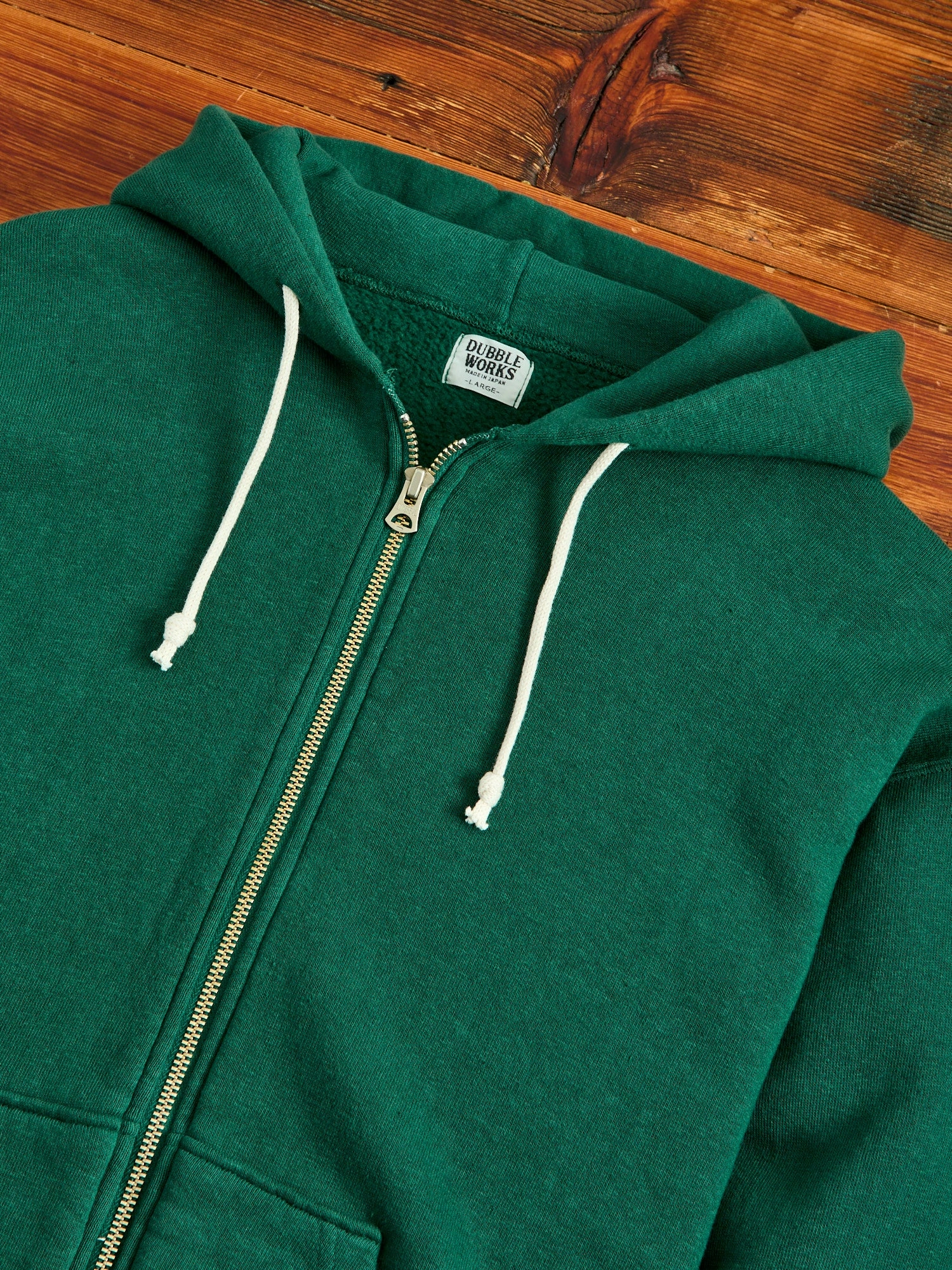 Tsuriami Loopwheel Zip Hoodie in Green