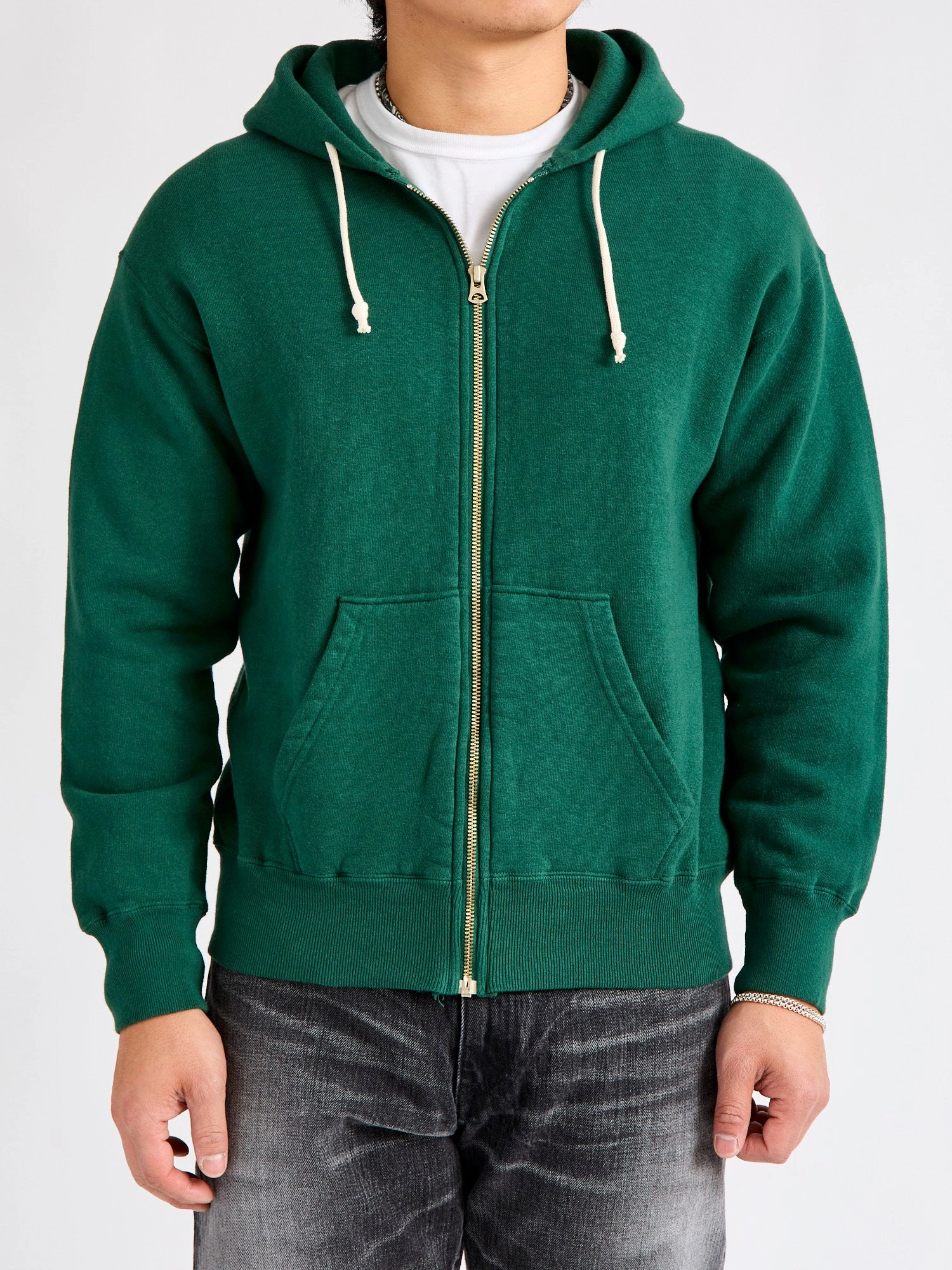 Tsuriami Loopwheel Zip Hoodie in Green