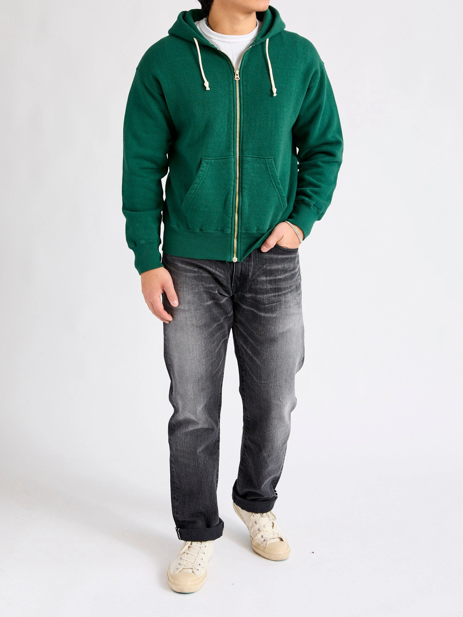 Tsuriami Loopwheel Zip Hoodie in Green
