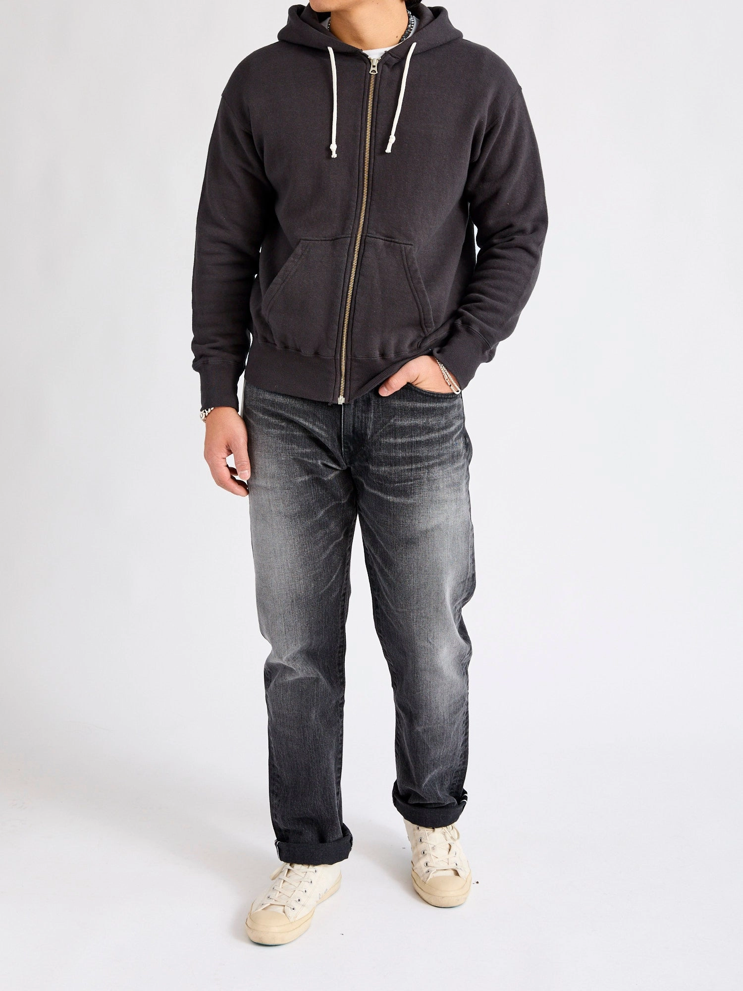 Tsuriami Loopwheel Zip Hoodie in Sumikuro