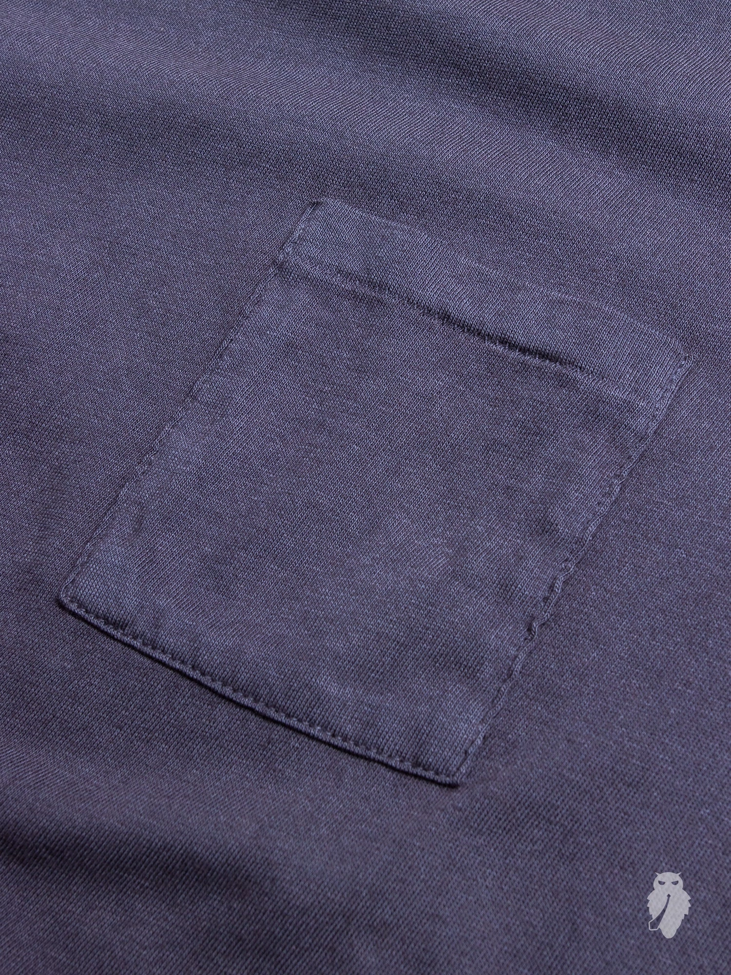 Tube Knit Pocket T-Shirt in Moon Blue
