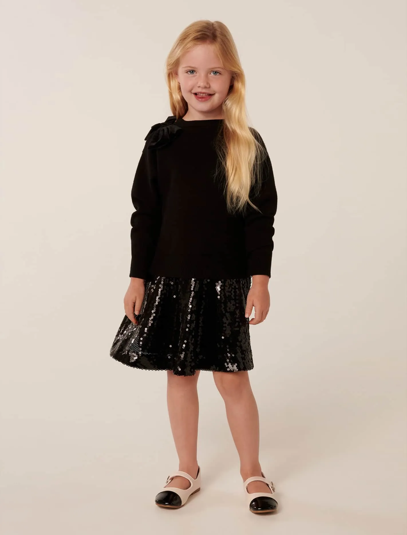 Valeria Girls Splice Knit Dress