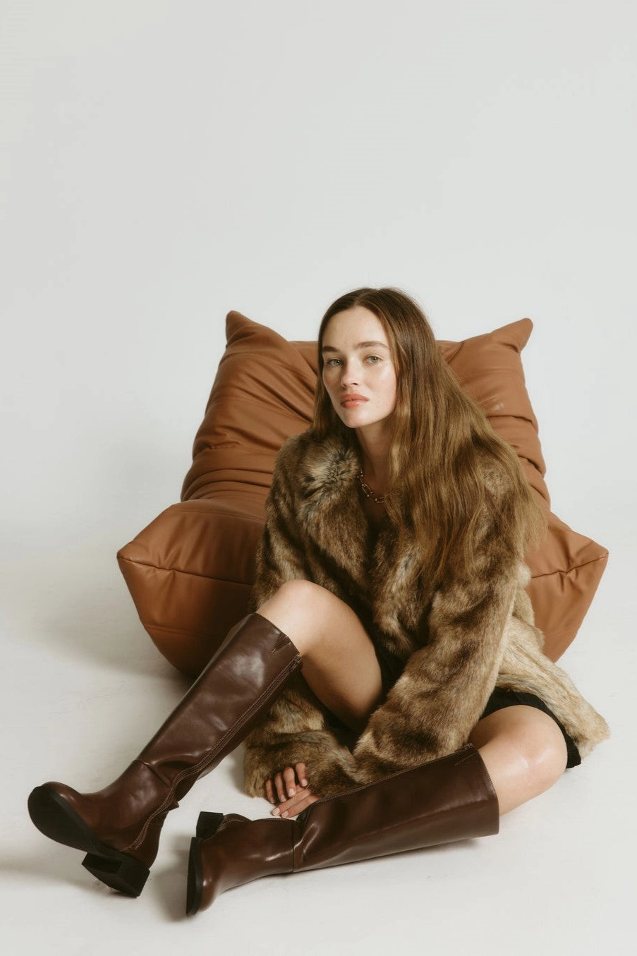 Verali Gabe Flat Knee High Boot Chocolate Brown