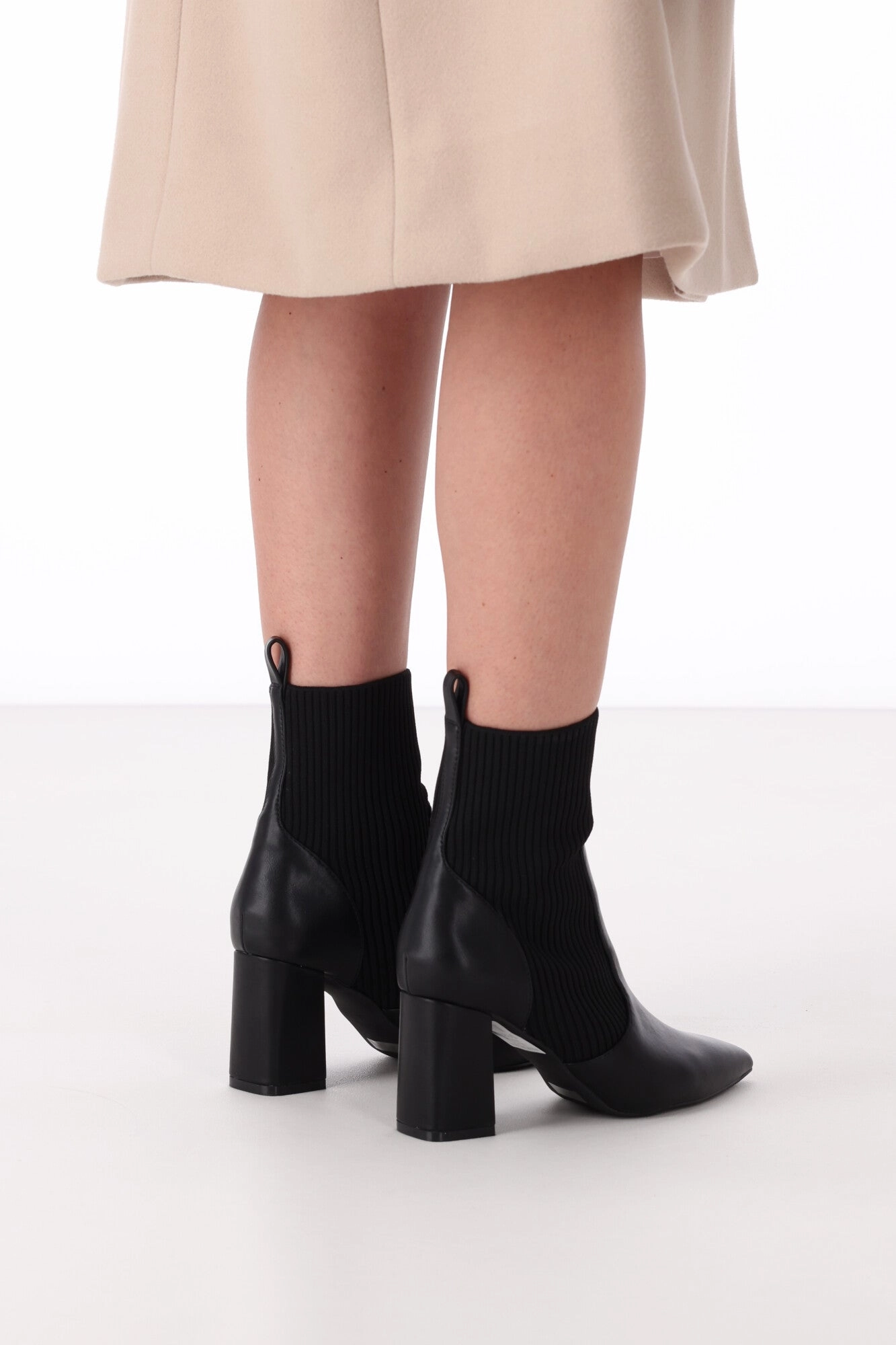 Verali Mayah Knit Ankle Boot Black