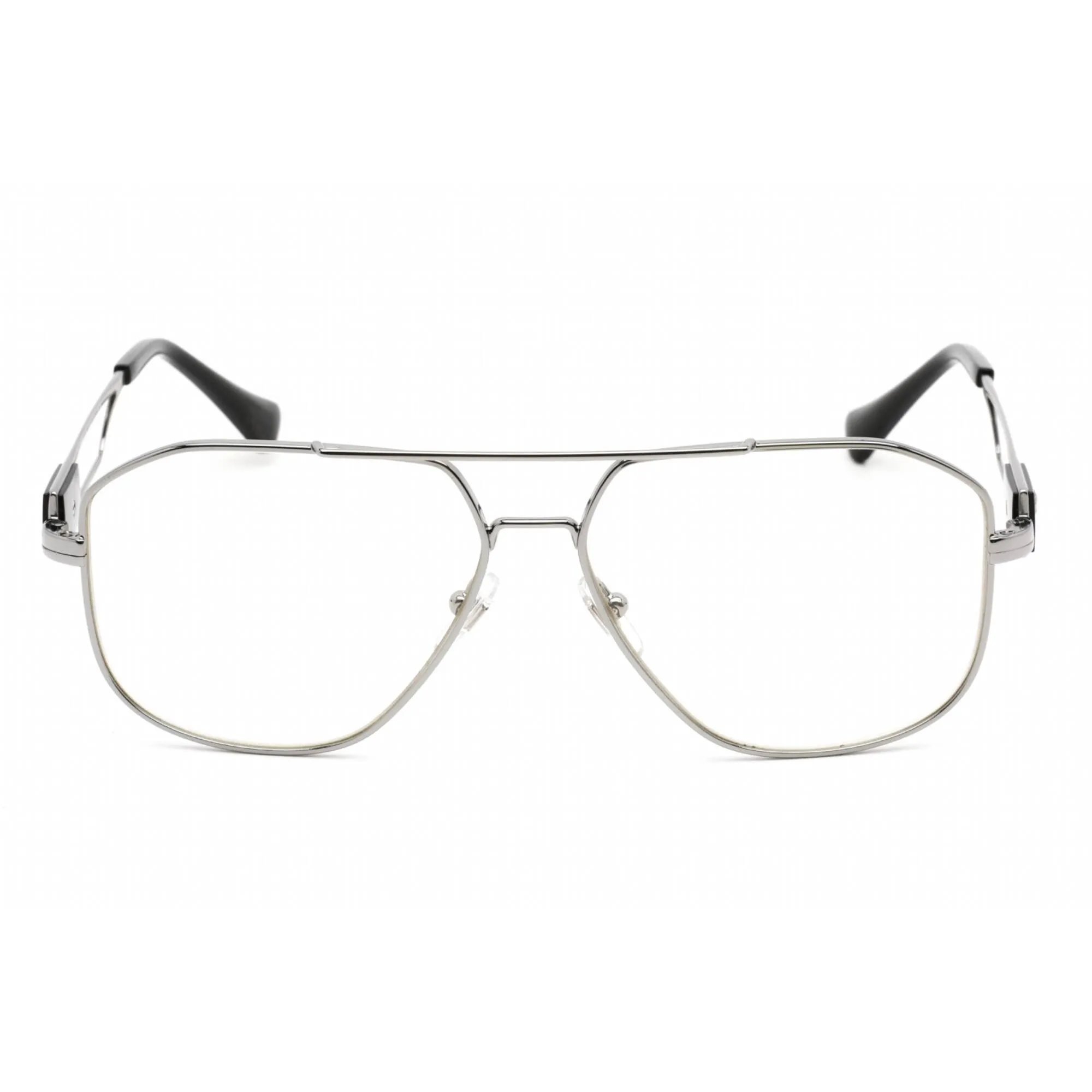 Versace Men's Eyeglasses - Clear Lens Grey Metal Aviator Shape Frame | 0VE1287 1001