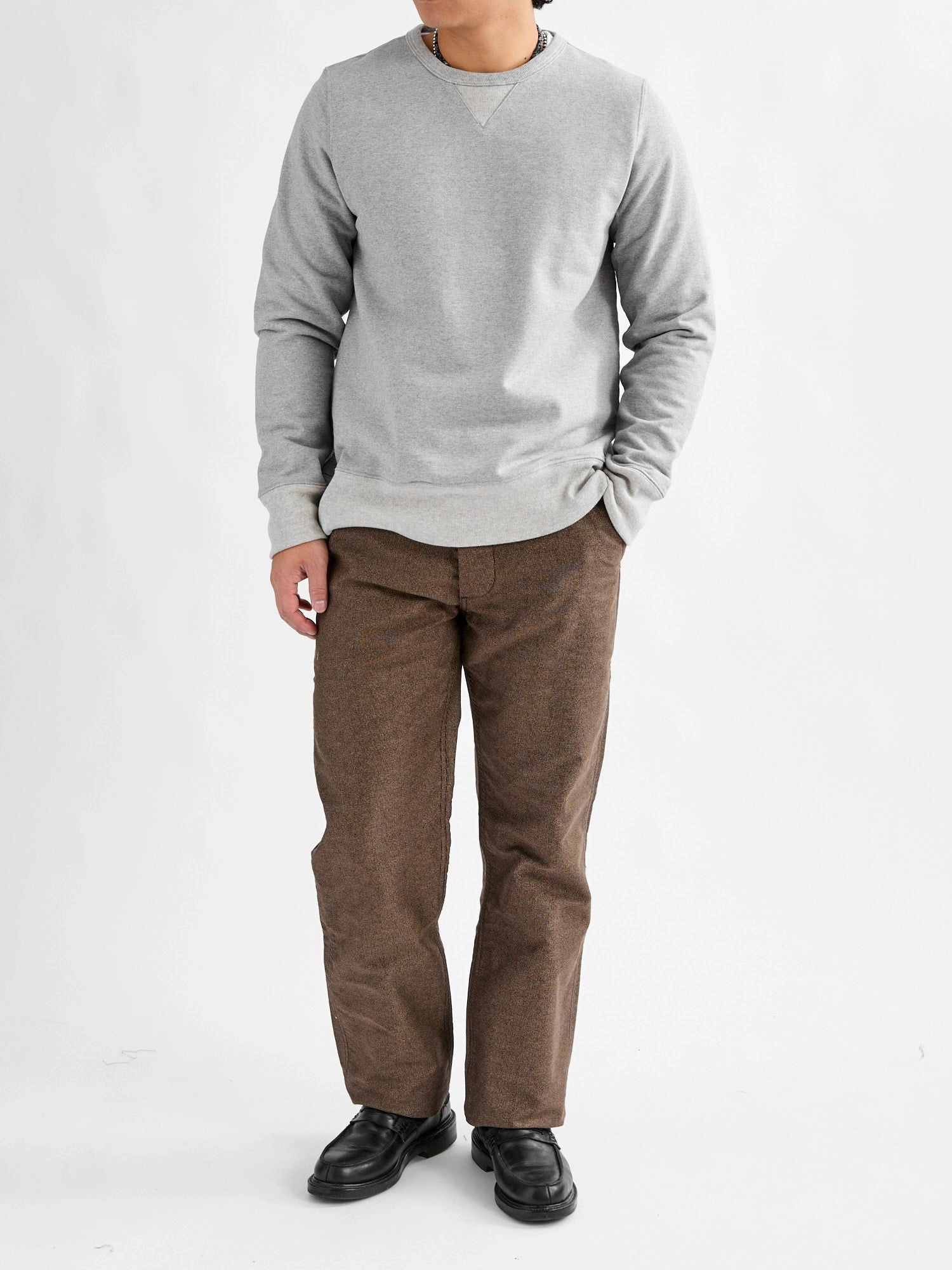 Wabash Stripe Moleskin Chino in Espresso Brown