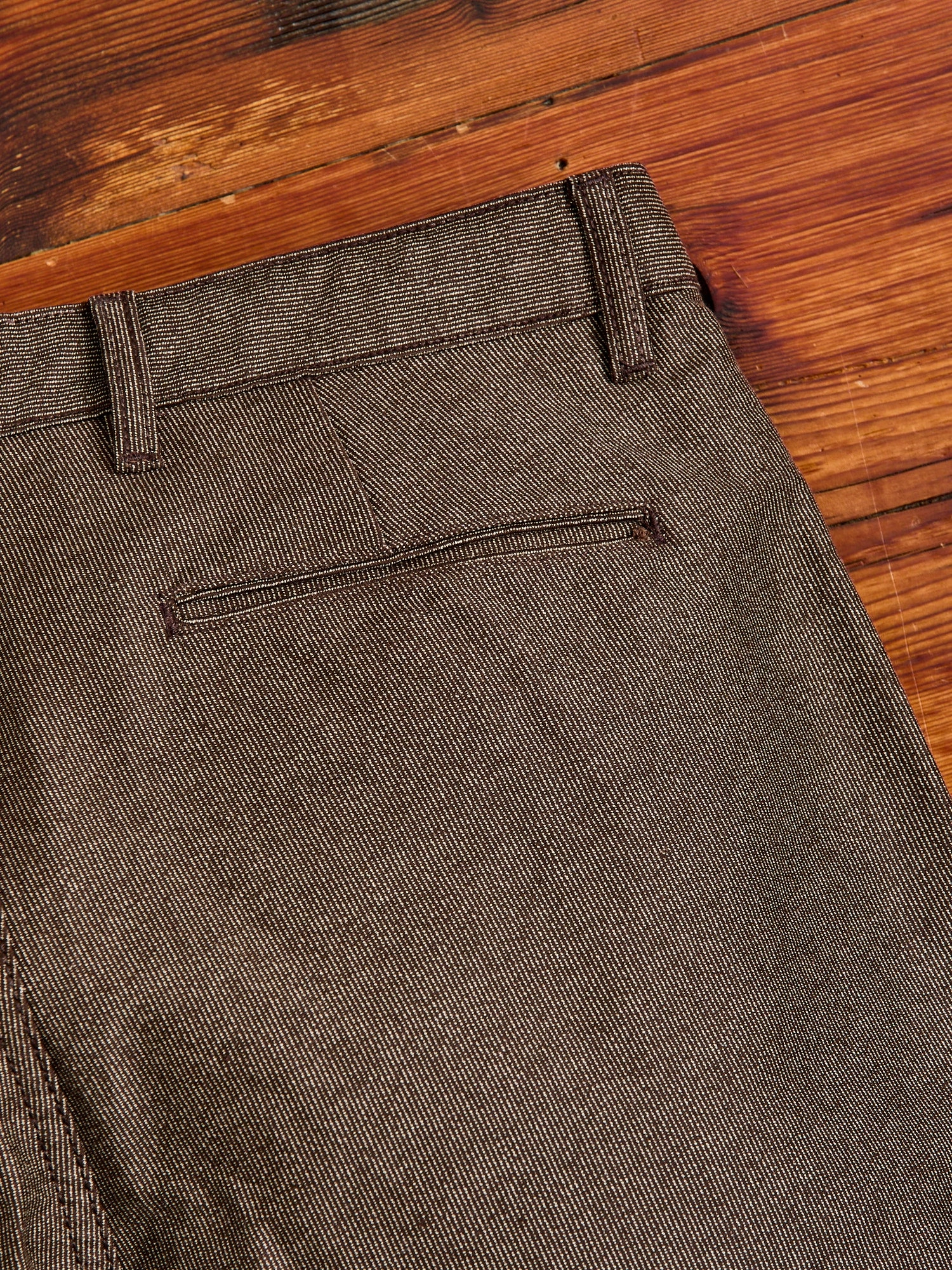 Wabash Stripe Moleskin Chino in Espresso Brown