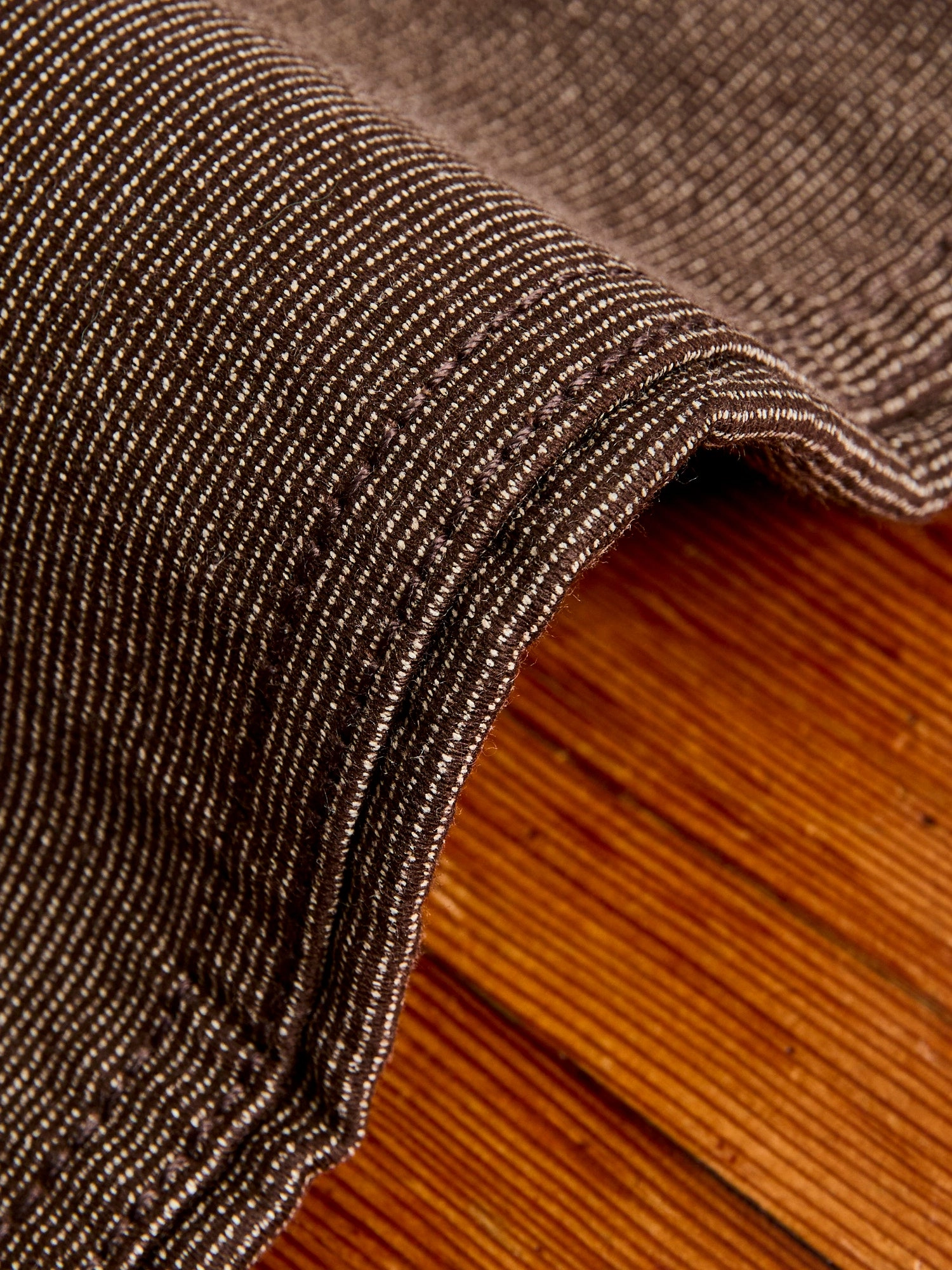 Wabash Stripe Moleskin Chino in Espresso Brown