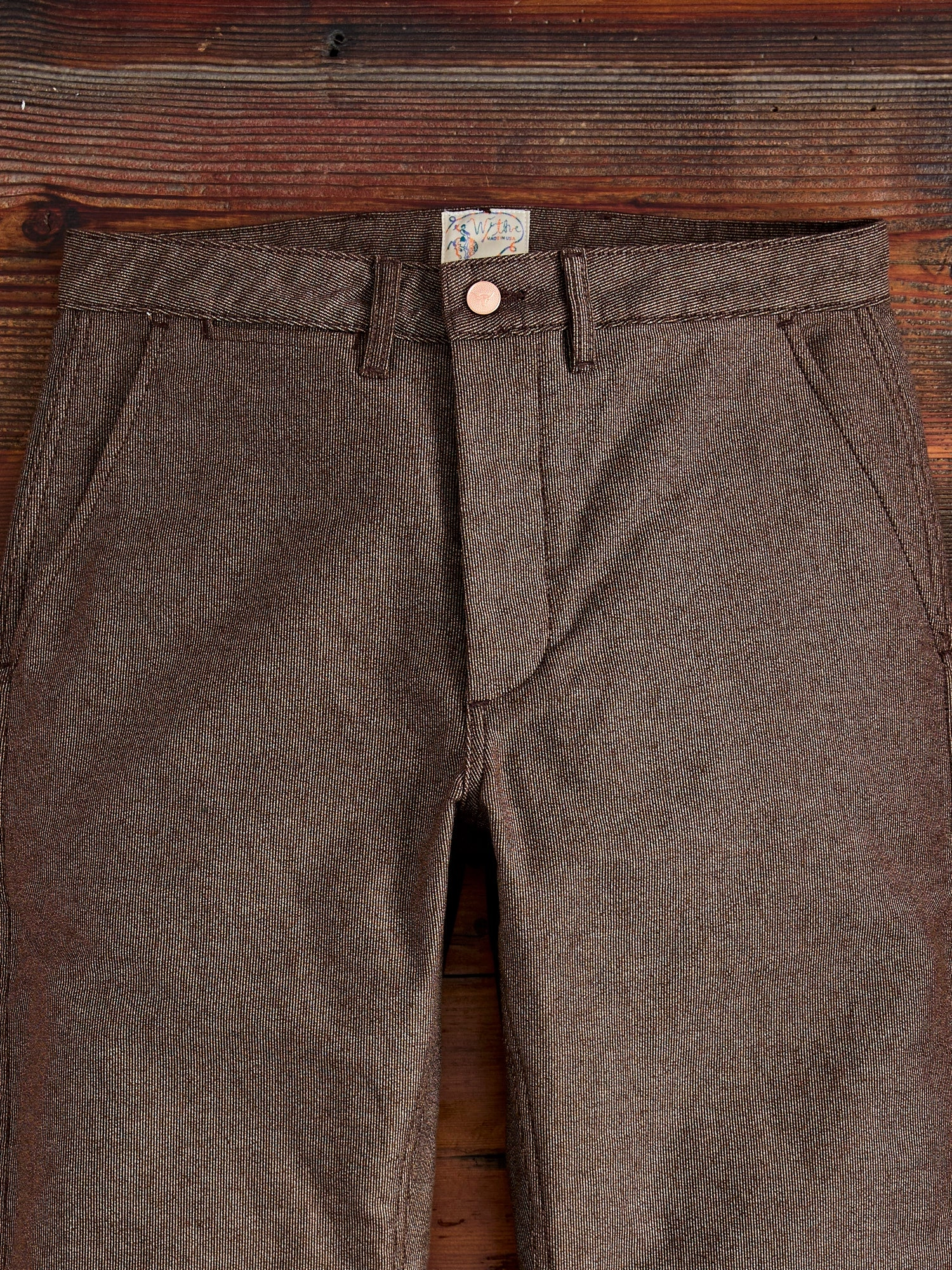 Wabash Stripe Moleskin Chino in Espresso Brown