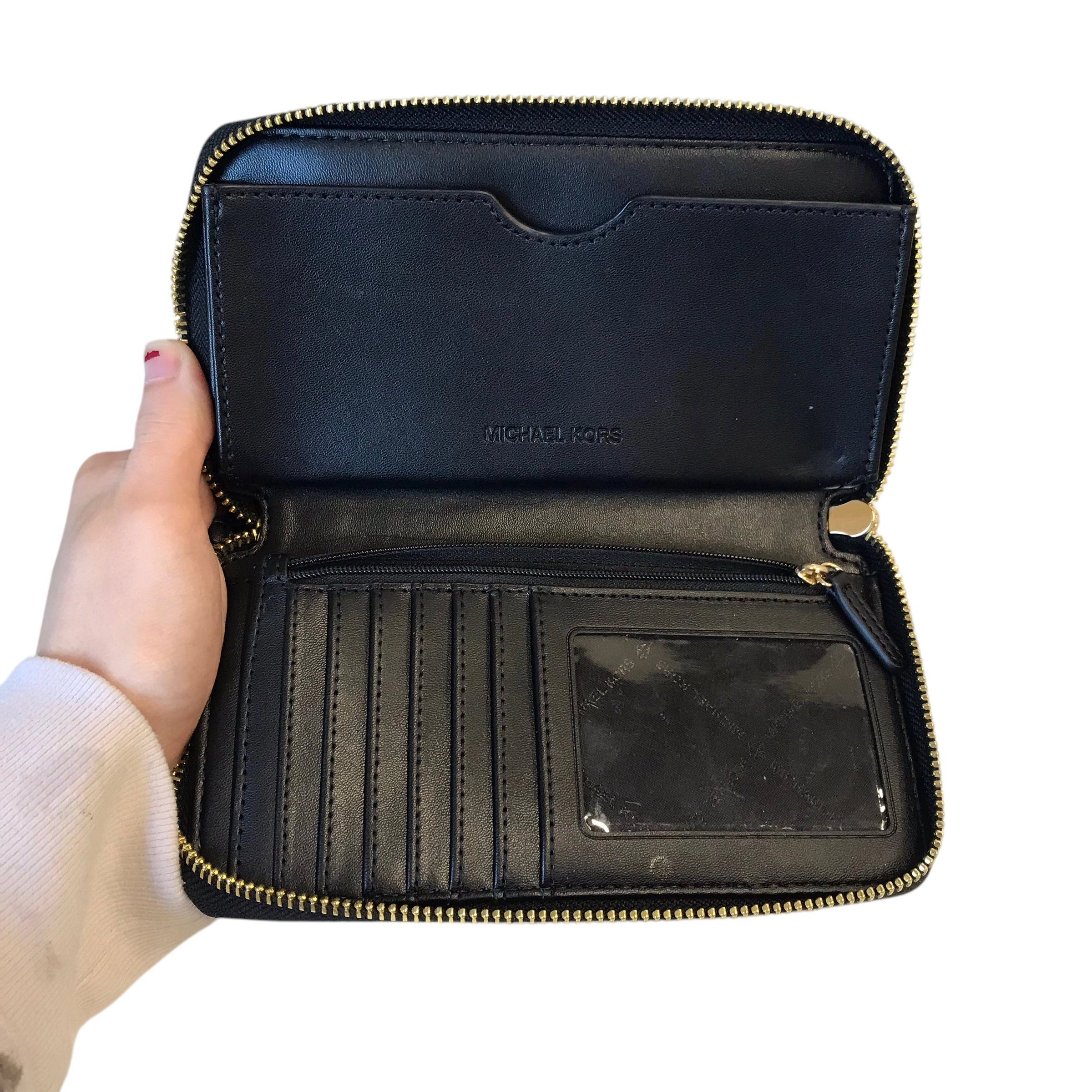 Wallet Designer By Michael Kors In Black, Size:Medium