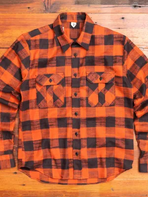 Walton Work Shirt in Rust Black