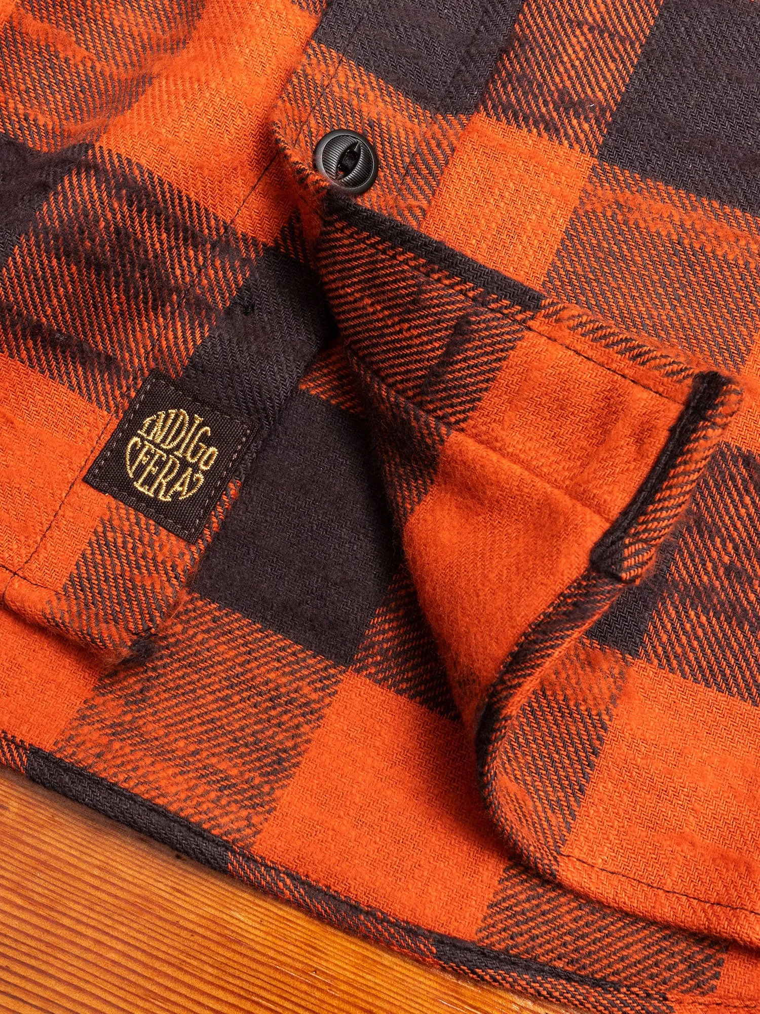 Walton Work Shirt in Rust Black