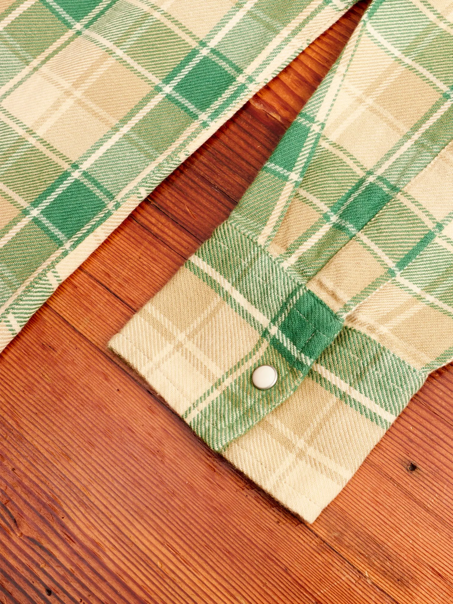 Washed Flannel Pearl Snap Shirt in San Luis Valley