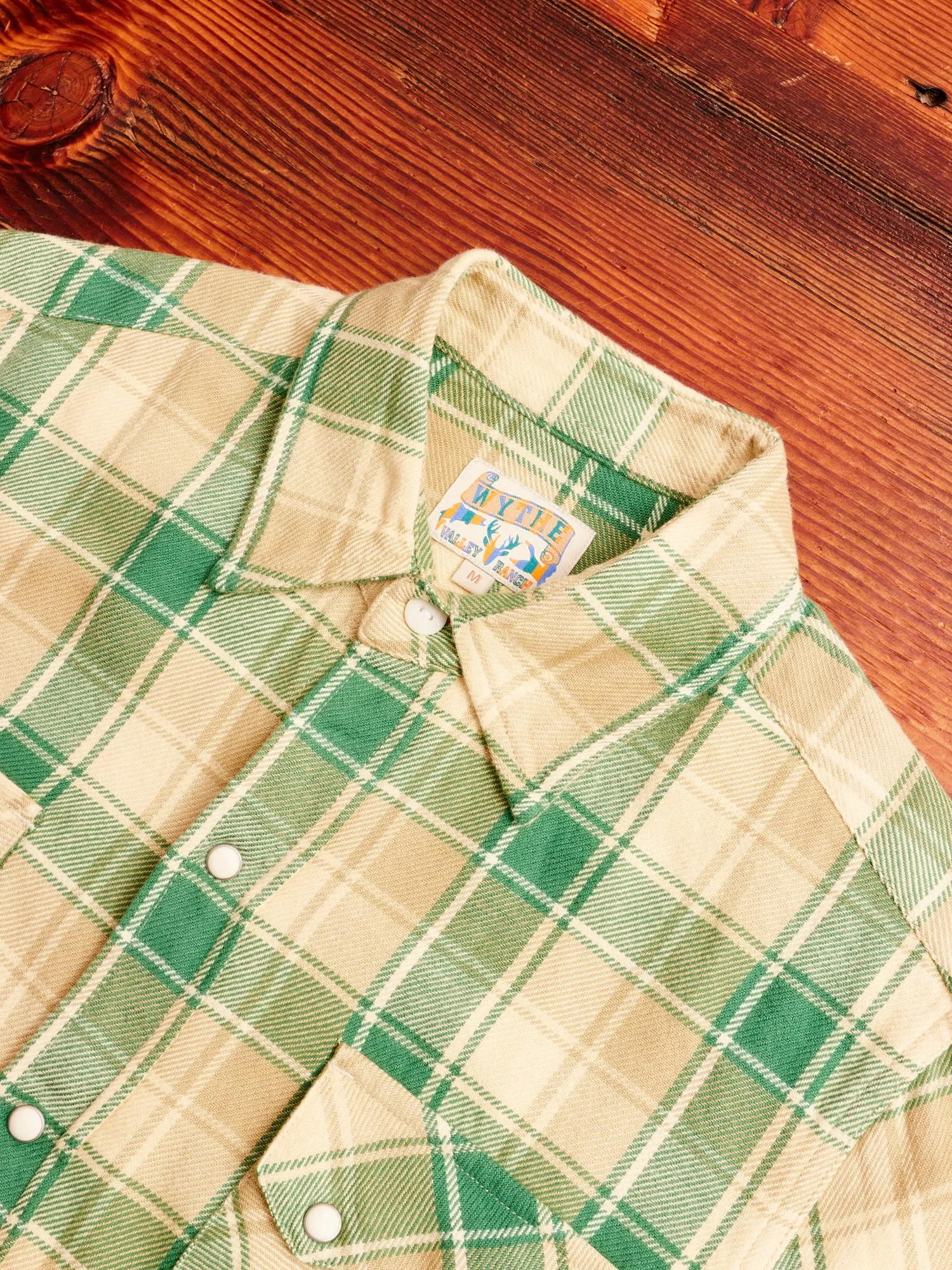 Washed Flannel Pearl Snap Shirt in San Luis Valley