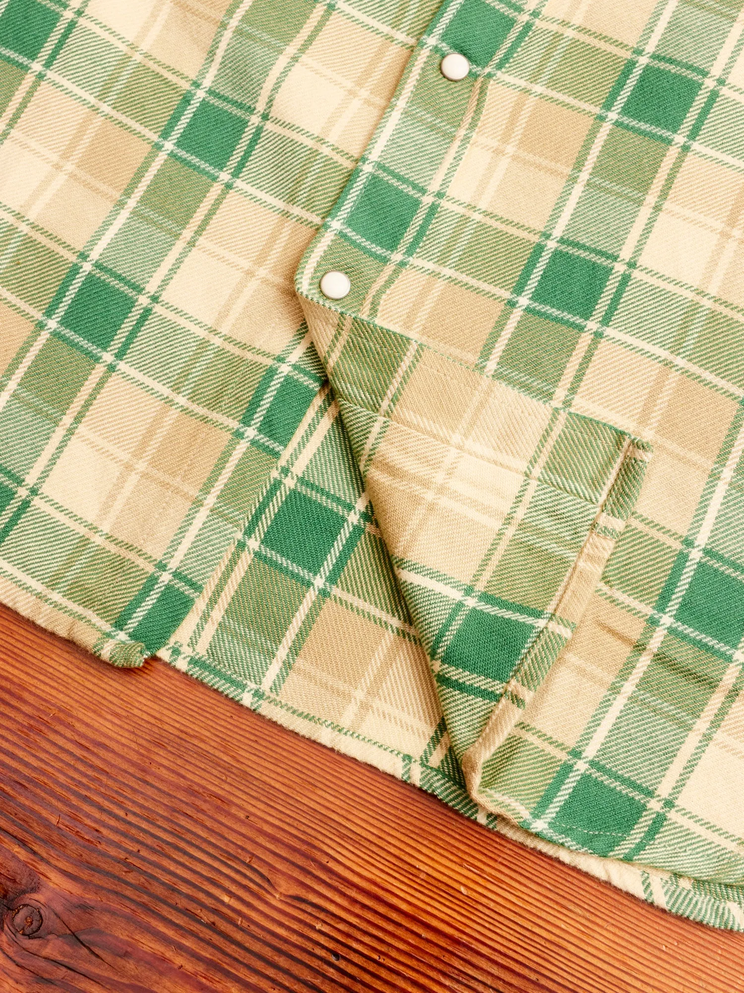 Washed Flannel Pearl Snap Shirt in San Luis Valley