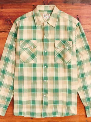Washed Flannel Pearl Snap Shirt in San Luis Valley