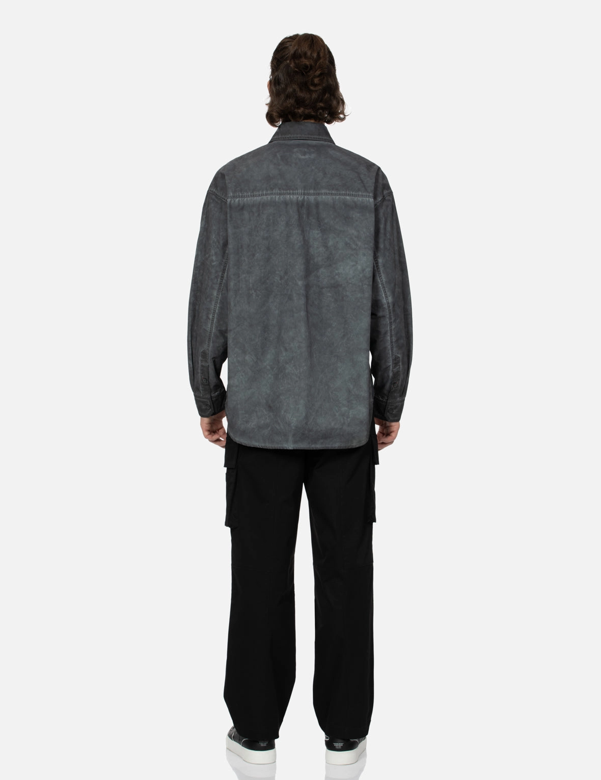 Washed Seagull Embroidery Loose Fit Shirt