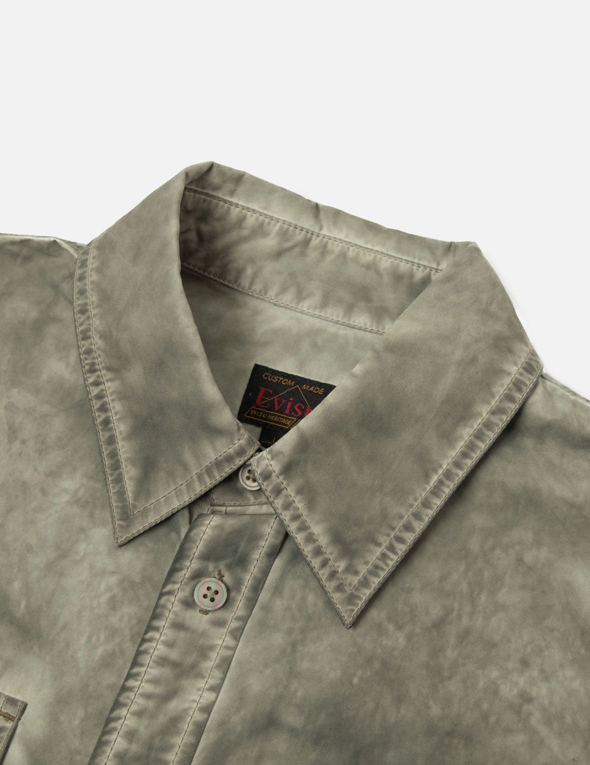 Washed Seagull Embroidery Loose Fit Shirt