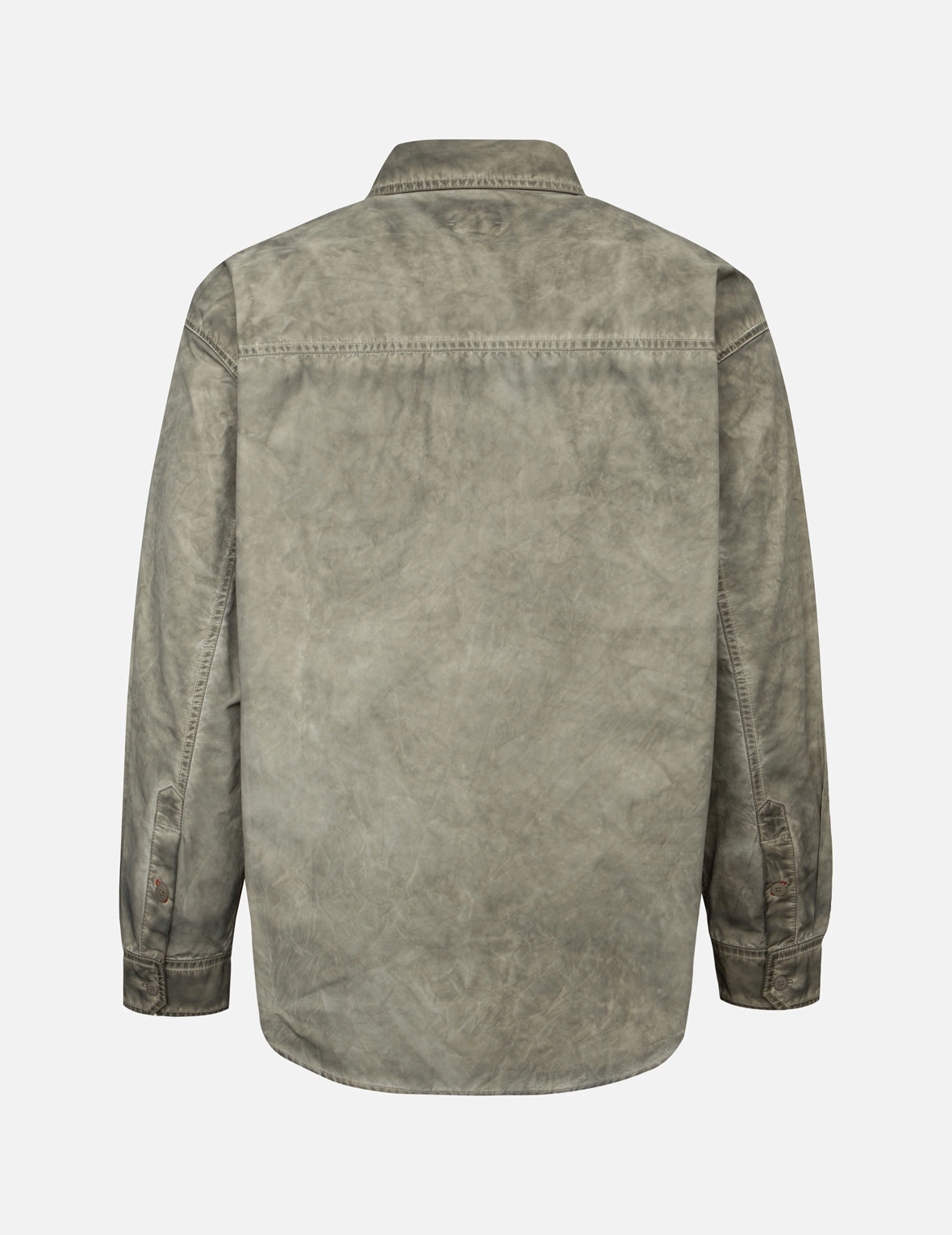 Washed Seagull Embroidery Loose Fit Shirt