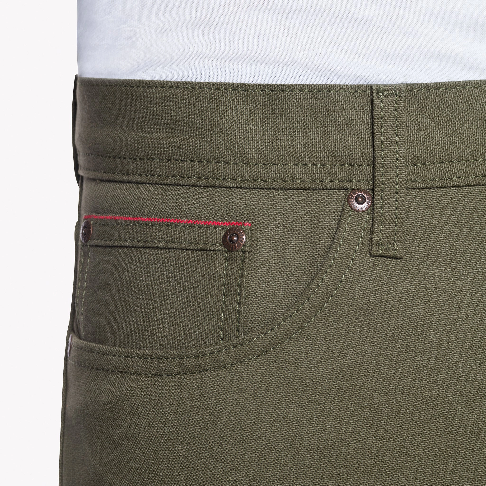 Weird Guy - Army Green Duck Selvedge