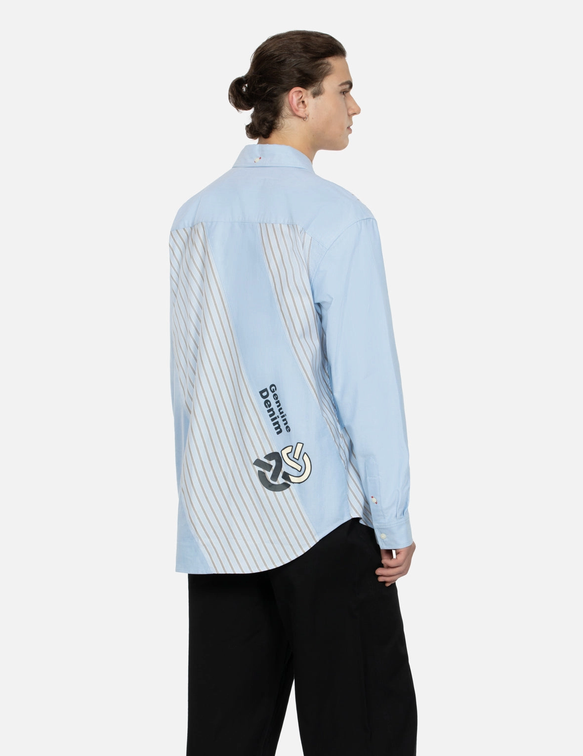 Wheel of Wisdom and Logo Print Relax Fit Deconstructive Shirt