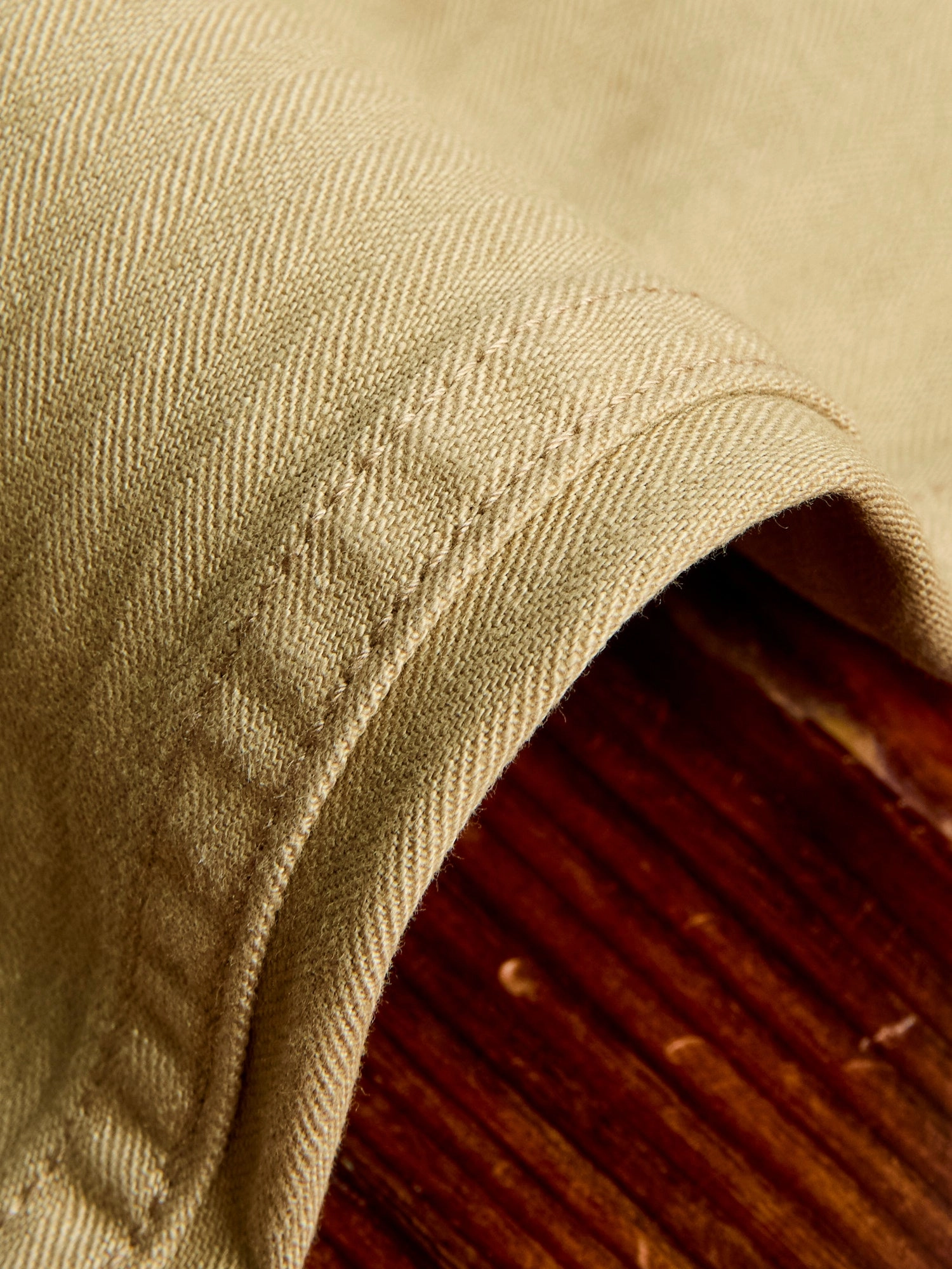 Wide Fit French Work Pants in Khaki