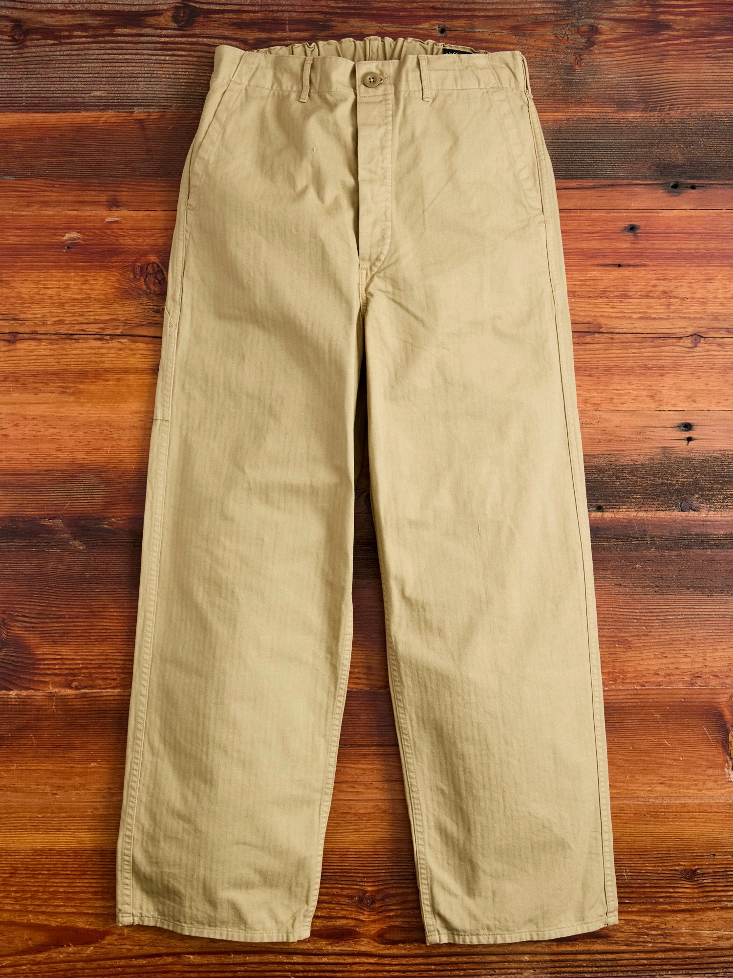 Wide Fit French Work Pants in Khaki