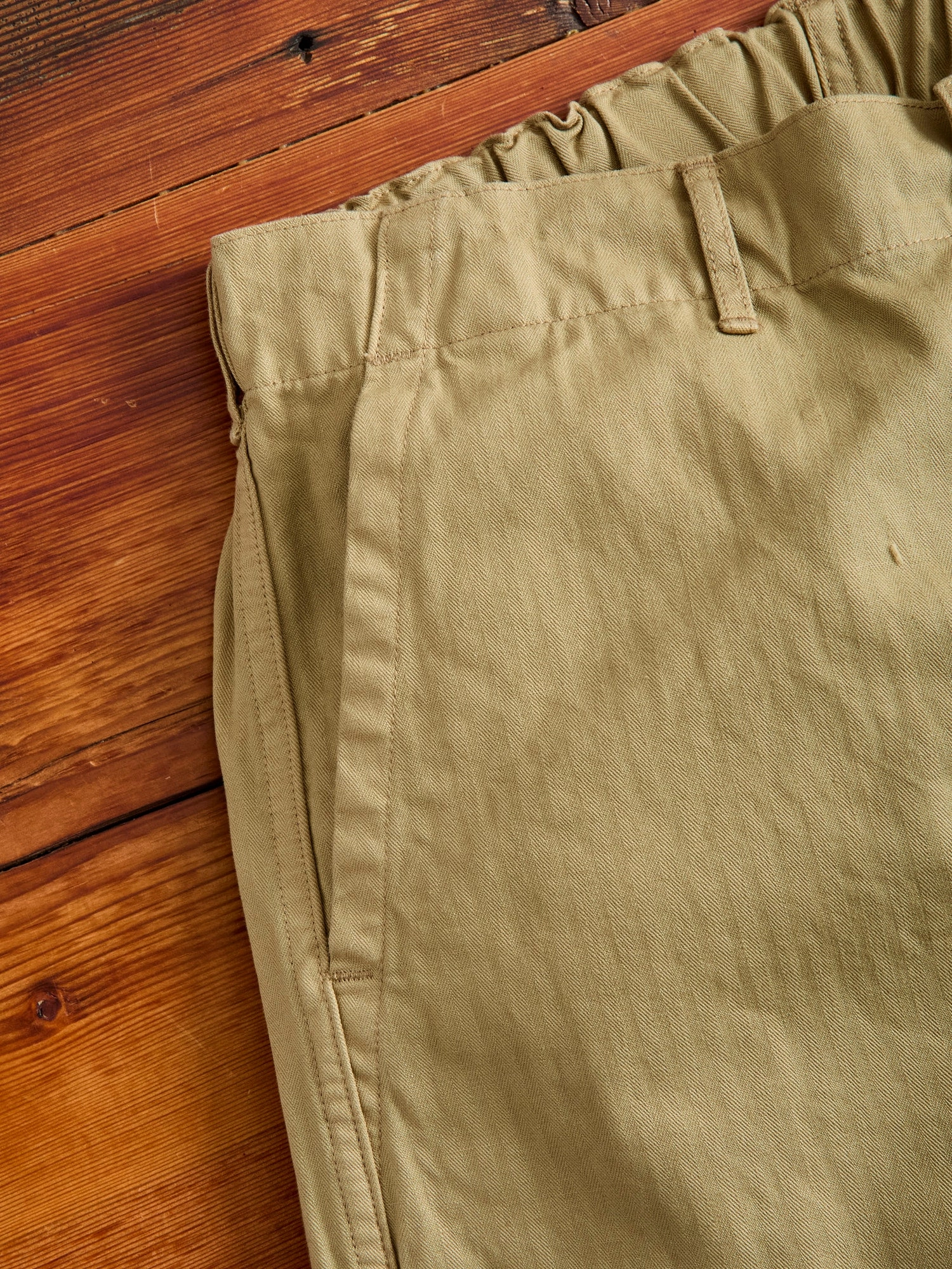 Wide Fit French Work Pants in Khaki