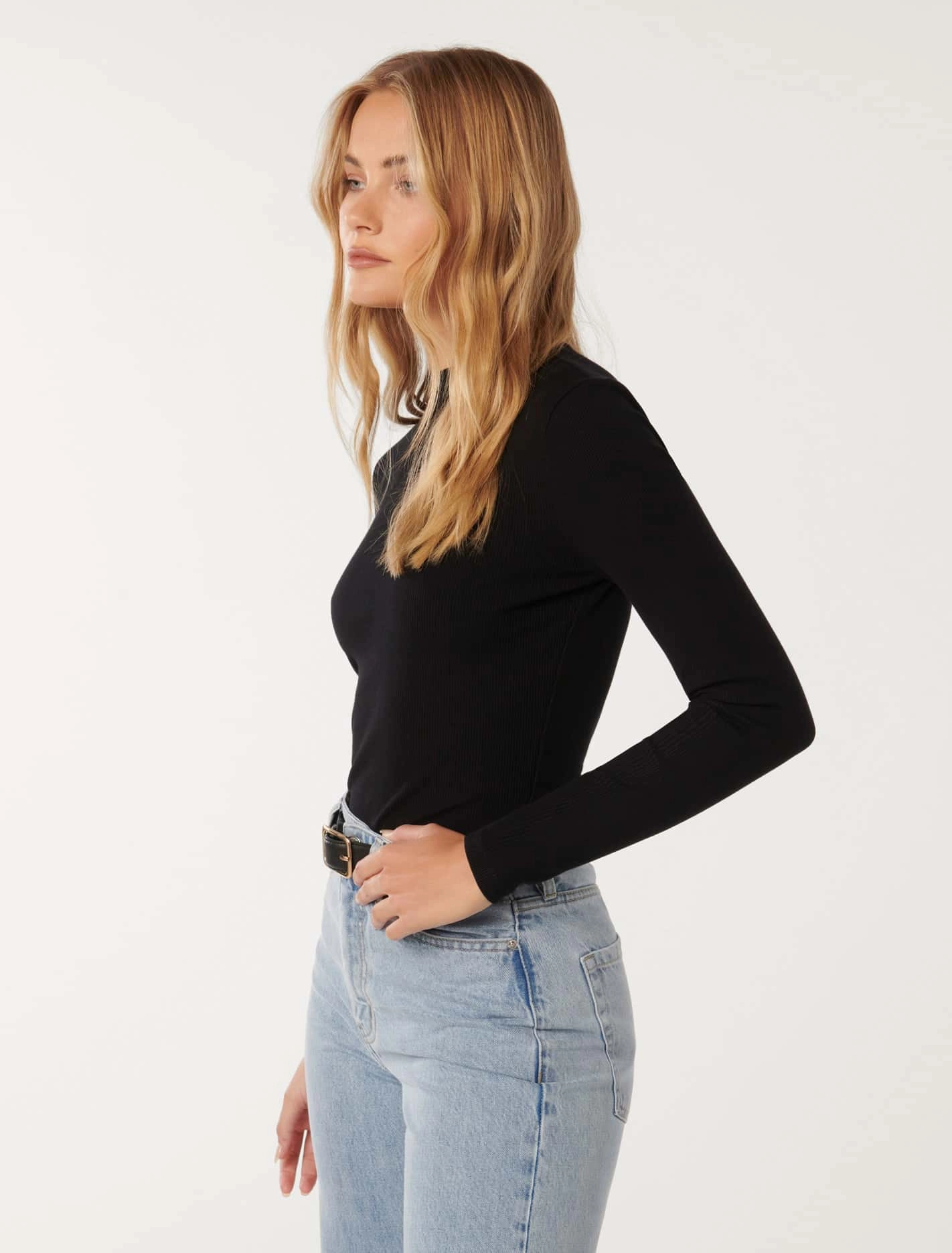 Winona Rib Long Sleeve Top