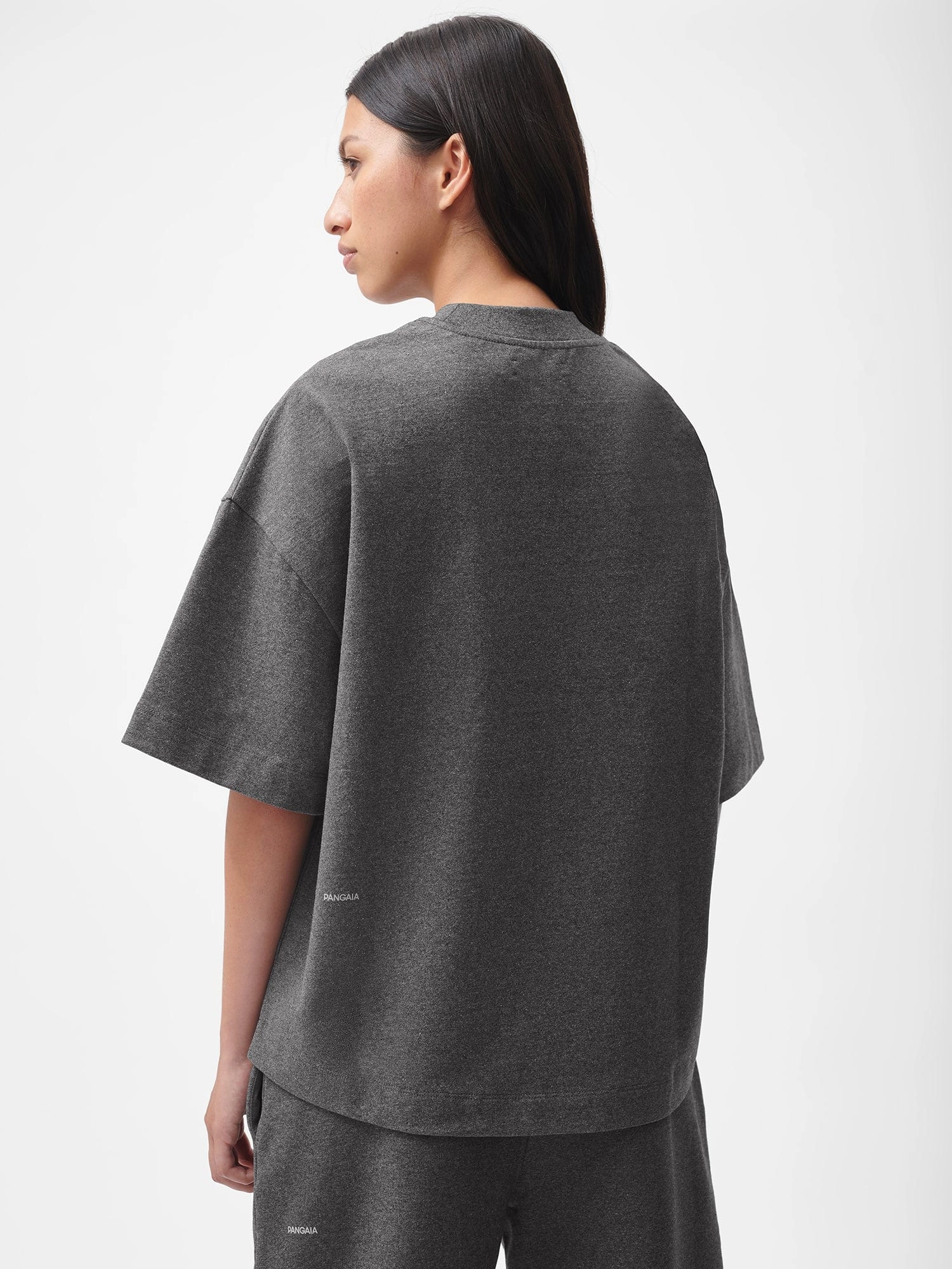Womens Reclaimed Cotton Boxy T-shirt—reclaim charcoal