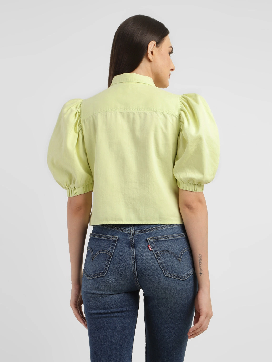 Women's Solid Spread Collar Shirt