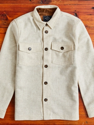 Wool Field Overshirt in Ecru