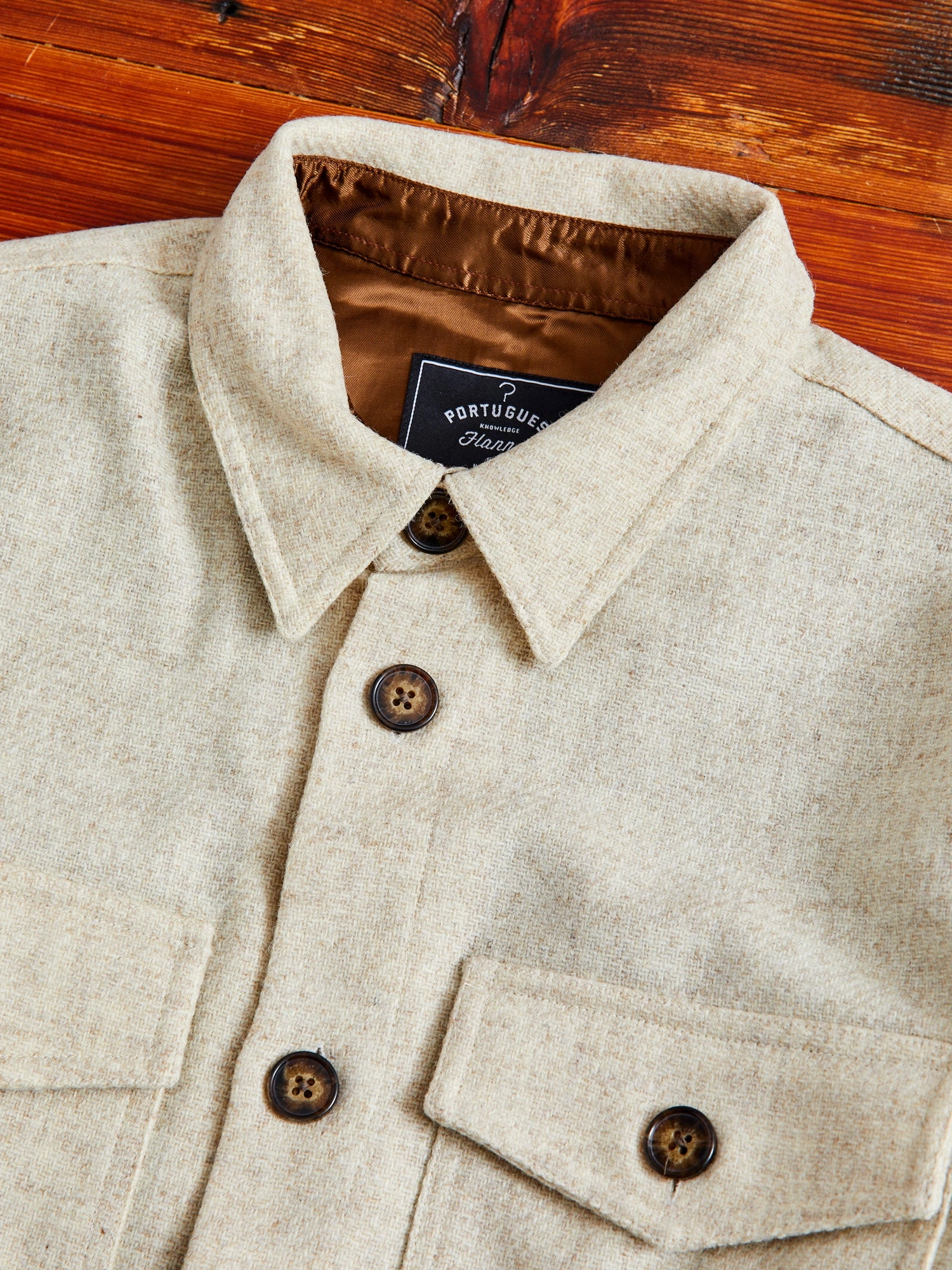 Wool Field Overshirt in Ecru